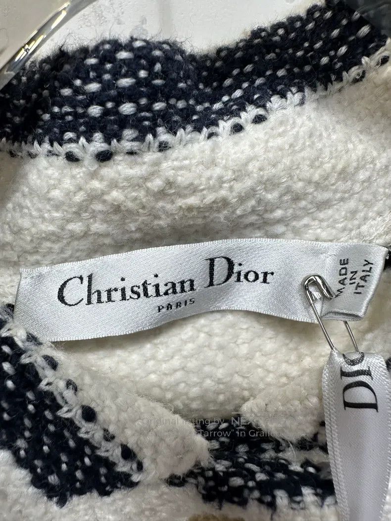 Dior Dior 23 Spring and Summer Striped Gold Button Short-sleeve Size XS / US 0-2 / IT 36-38 - 2 Thumbnail