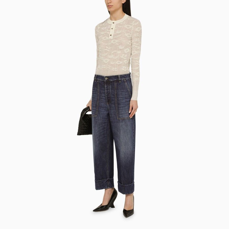 Bottega Veneta o1d2blof0824 Denim Jeans in Blue Size 27" / US 4 / IT 40 - 2 Thumbnail
