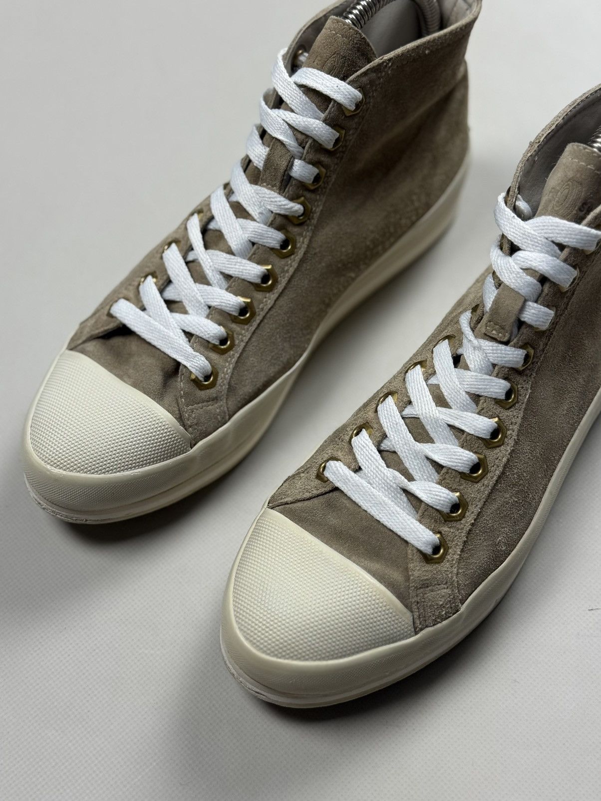 Car Shoe Car Shoe By Prada High Top Suede Lace Up Sneakers Shoes Size US 9 / IT 39 - 16 Thumbnail