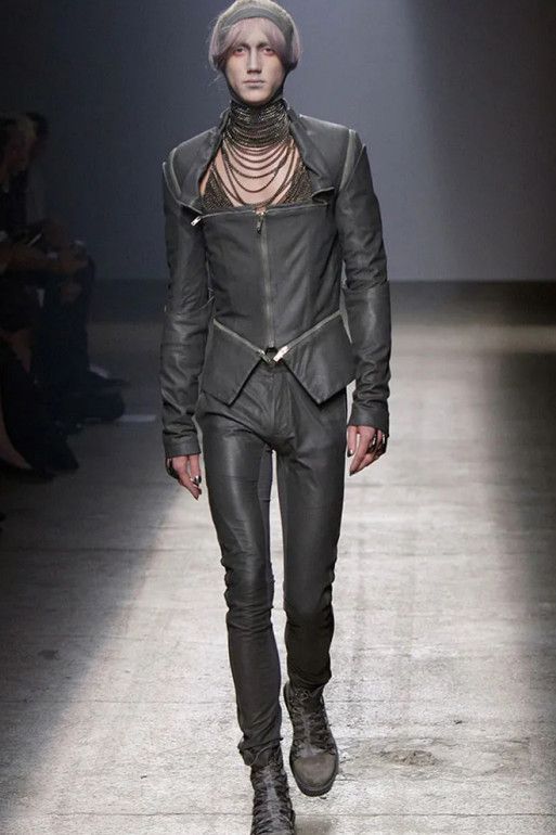 Gareth Pugh Gareth Pugh SS10 Cross-Zip Detachable Leather Jacket Size US S / EU 44-46 / 1 - 3 Thumbnail