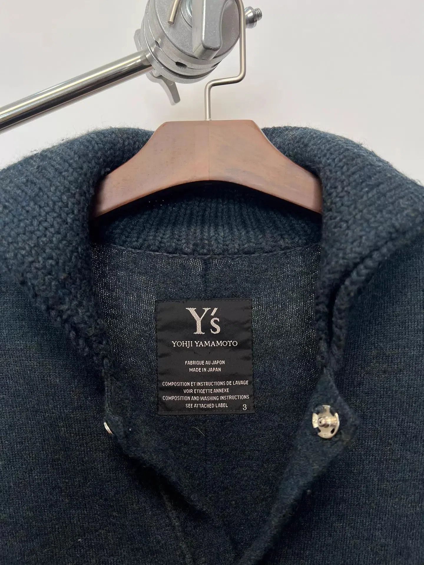 Yohji Yamamoto Multi Color Zip-Front Knit Sweater. Size US L / EU 52-54 / 3 - 6 Thumbnail