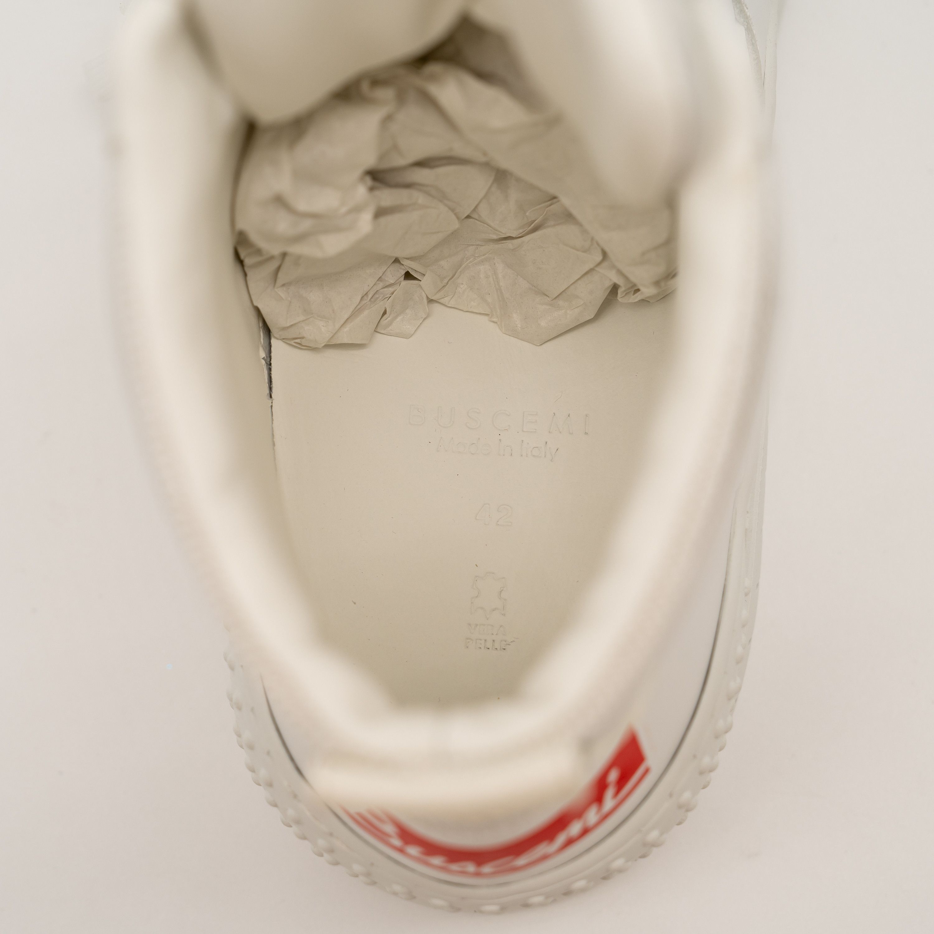 Buscemi 42eu 9 us - BUSCEMI Basket White High Top Sneakers Leather Size US 9 / EU 42 - 10 Thumbnail