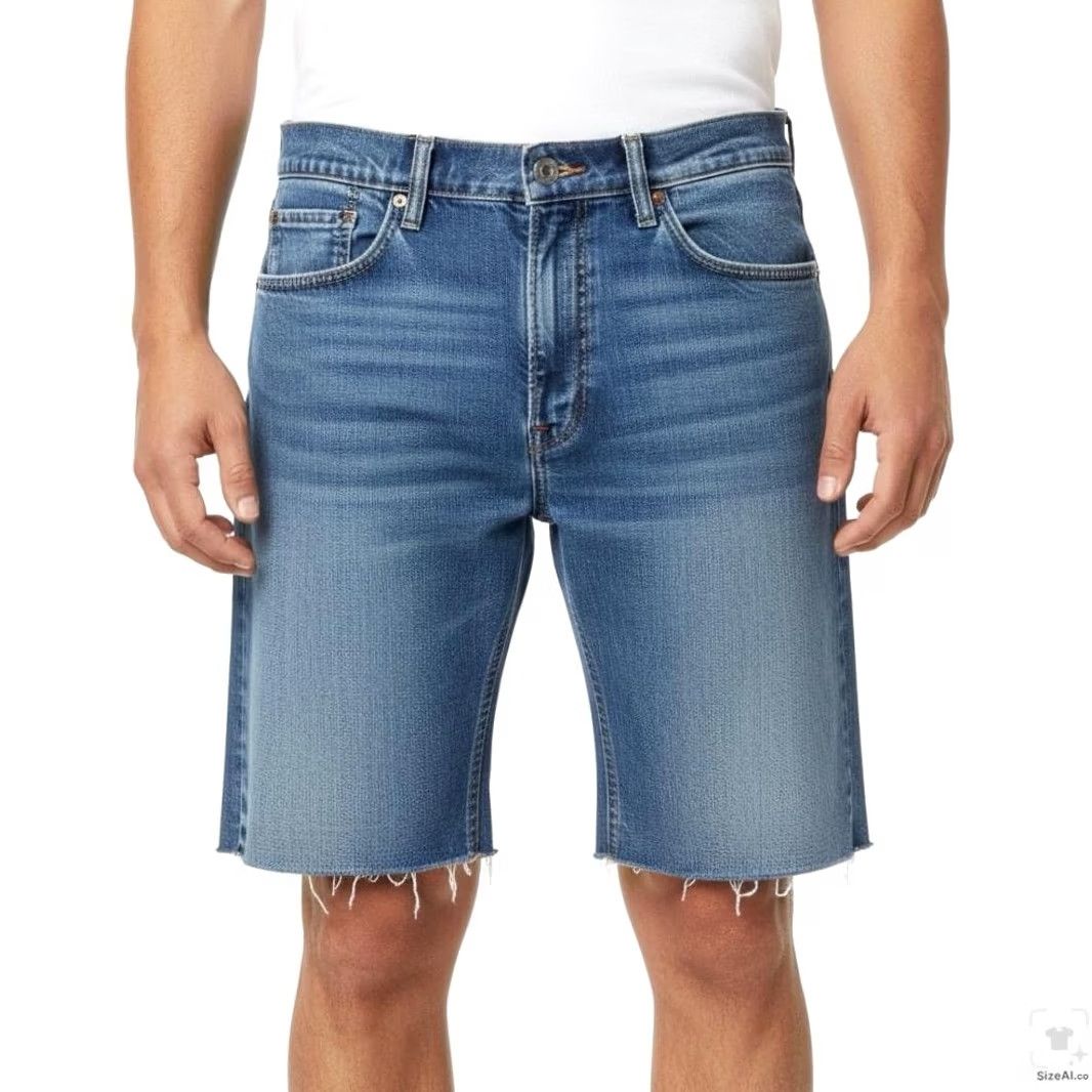 CO Levi Strauss & Co Denim Jean Shorts Mens 36 Blue Bermuda Casual Classic 5-Pocket Zip Fly Linen? (Oops) Size US 36 / EU 52 - 4 Thumbnail