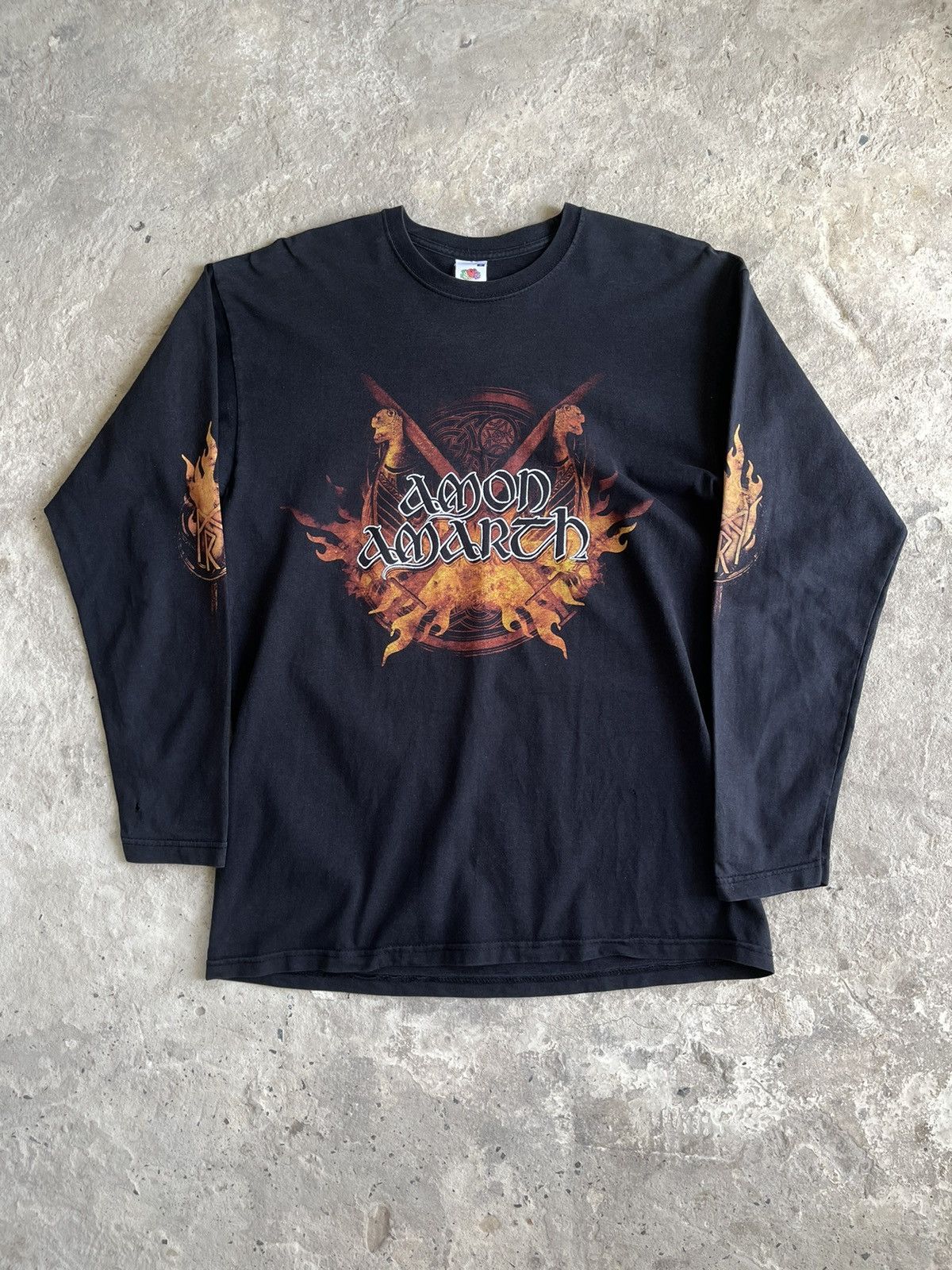 Band Tees Amon Amarth Flames Logo Vintage Rock Metal Long Sleeve Shirt Size US M / EU 48-50 / 2 - 1 Thumbnail
