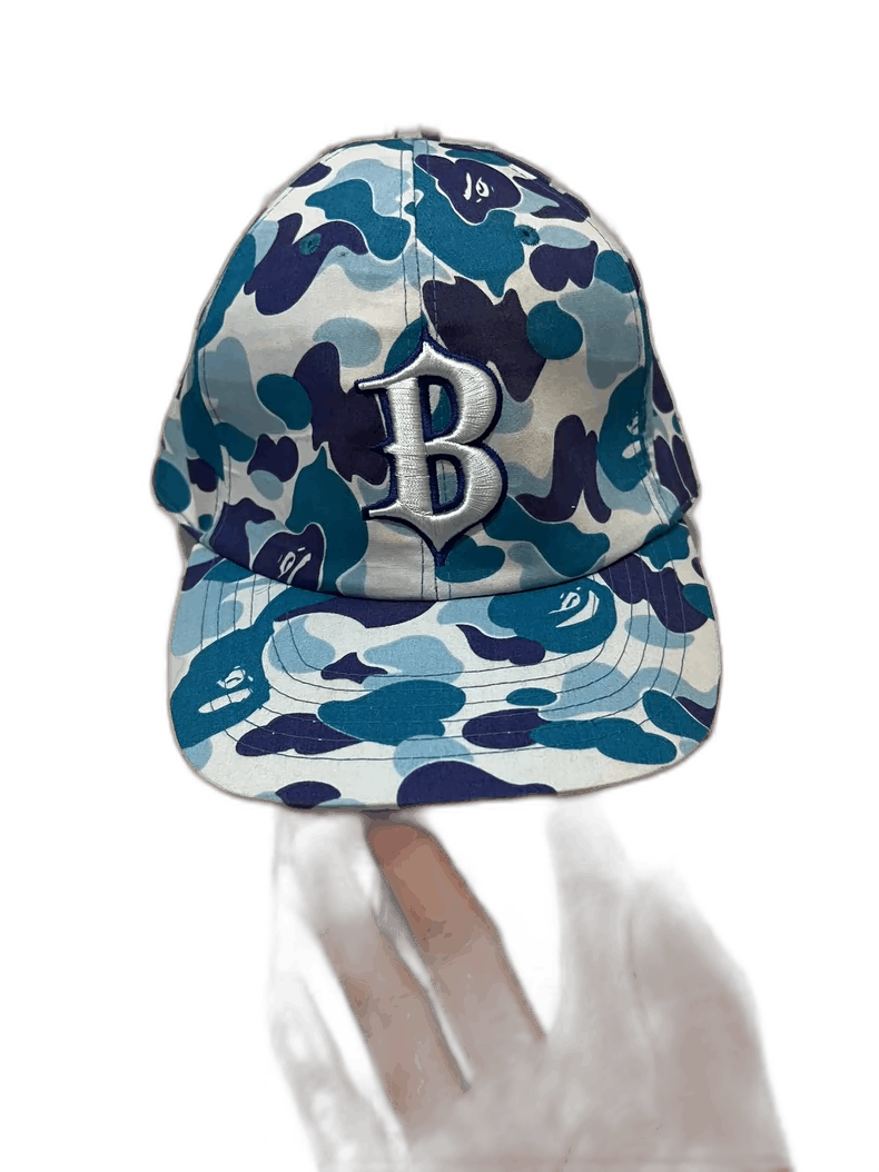Bape Bape Blue Camo Embroidered Cap Hat Size ONE SIZE - 1 Thumbnail
