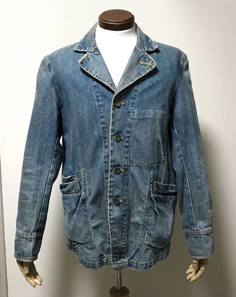 Levi's Vintage Clothing 🔥Vintage Levis Distressed Denim Chore Jacket Size US M / EU 48-50 / 2 - 4 Thumbnail