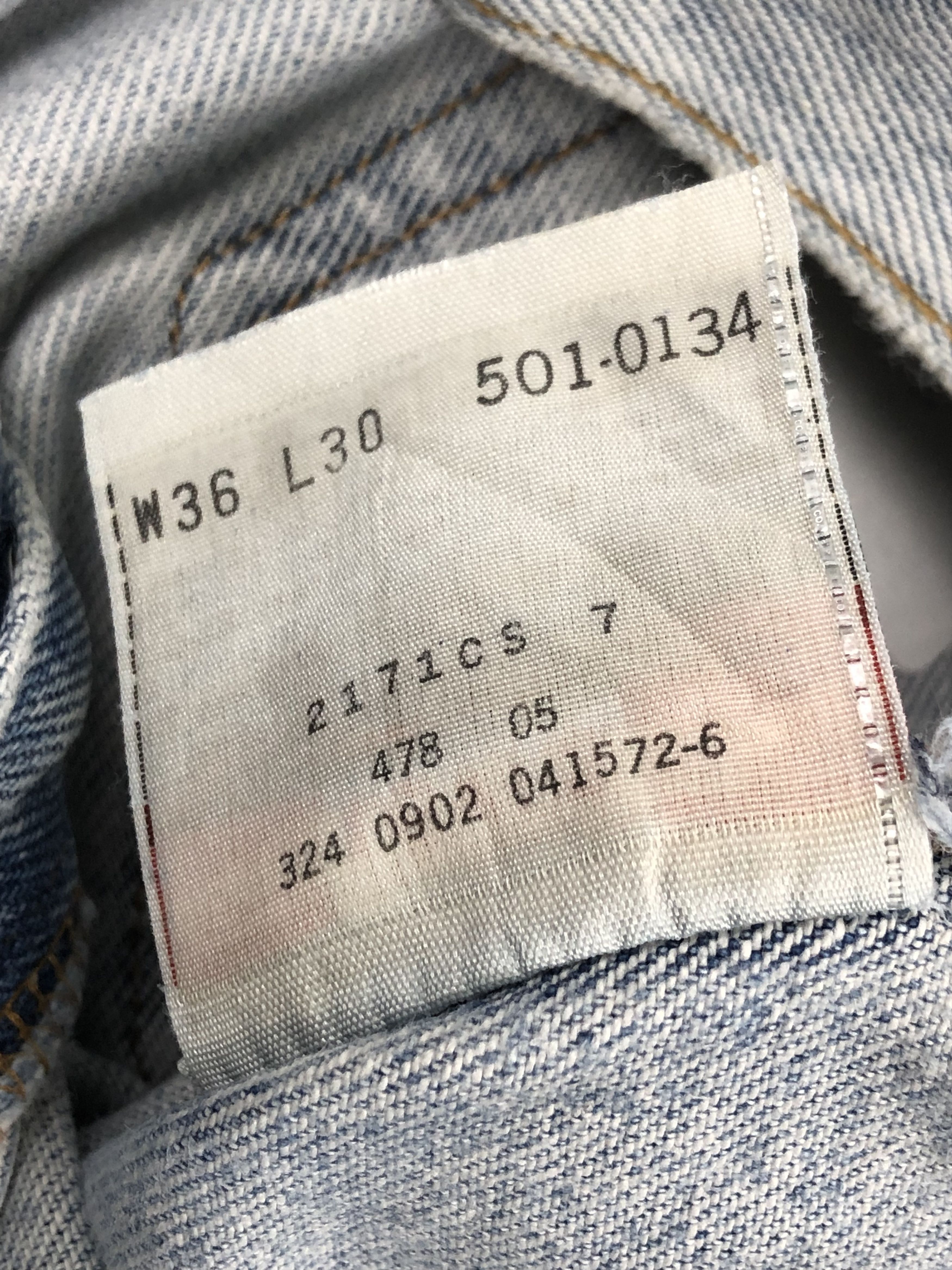 Levi's Vintage Levis 501 Light Blue Jeans DPP0220 Size US 34 / EU 50 - 9 Thumbnail