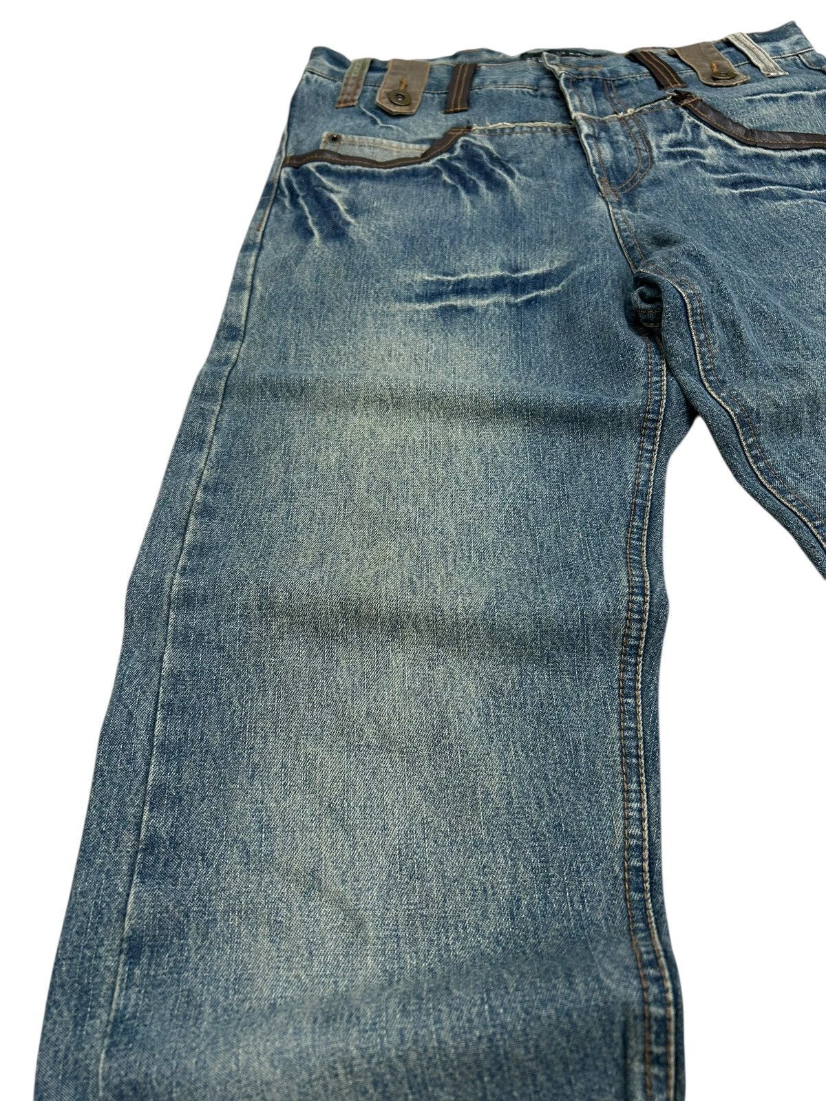 GOSTAR DE FUGA Strange Heaven Double Waist Clawn Mark Whisker Light Washed Size US 30 / EU 46 - 6 Thumbnail