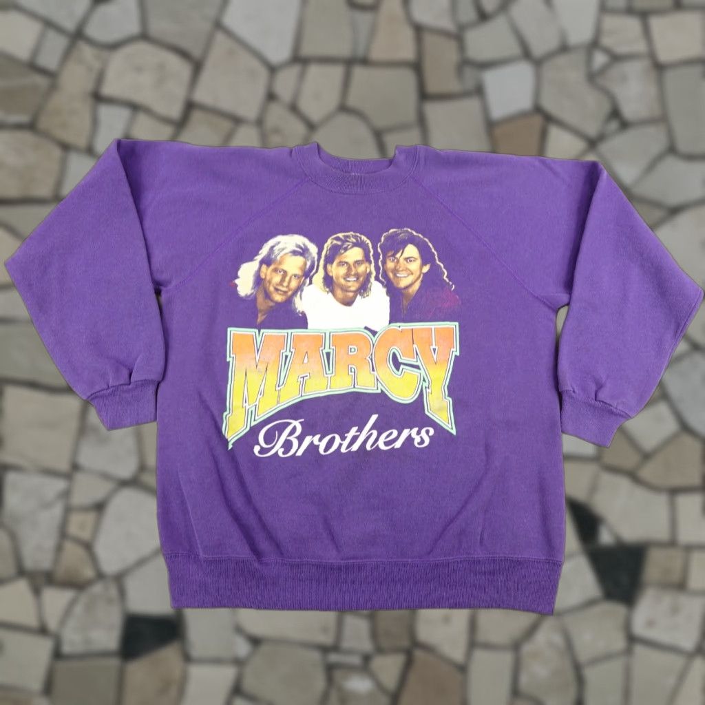 Hanes VINTAGE Hanes Sweatshirt Mens L Purple Crew Pullover 80s Graphic Print Logo Pullover Knit Cotton-Polyester Sweater Size US L / EU 52-54 / 3 - 1 Thumbnail