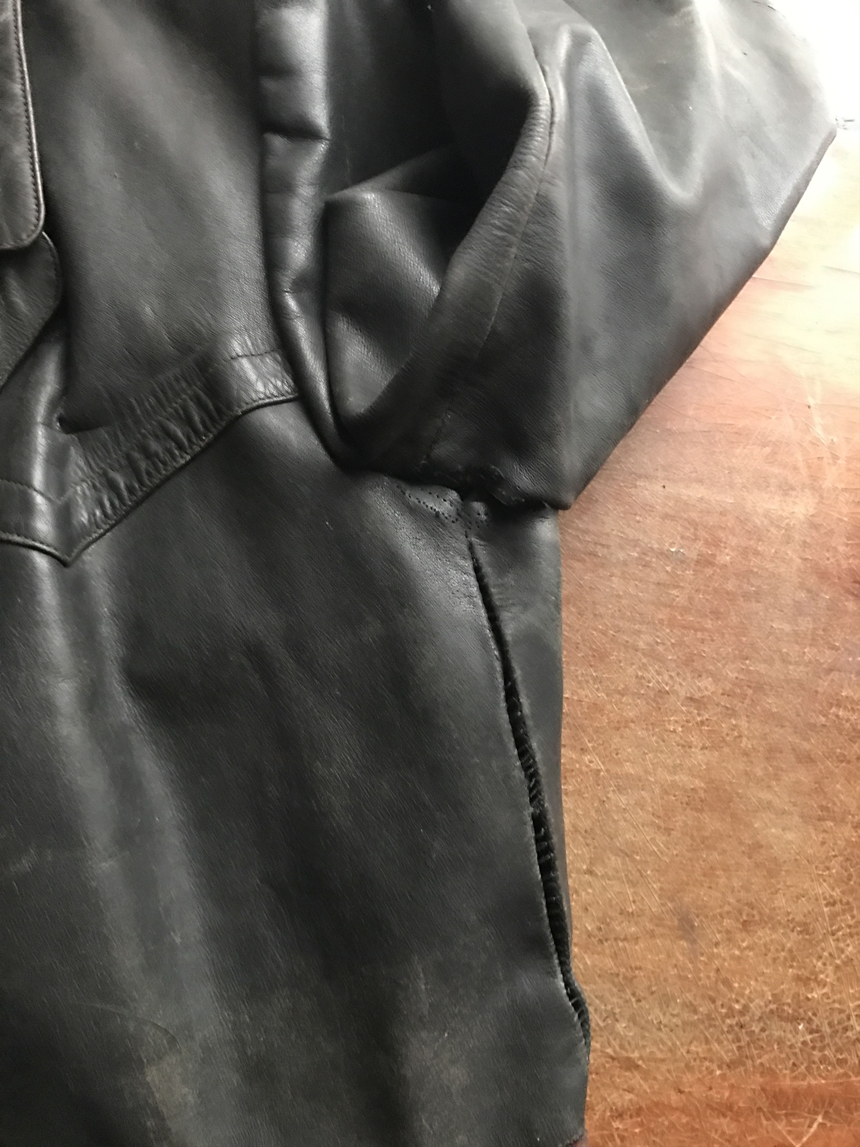 Vintage 40s German Motorcycle Horsehide Leather Jacket / Coat Size US L / EU 52-54 / 3 - 24 Thumbnail