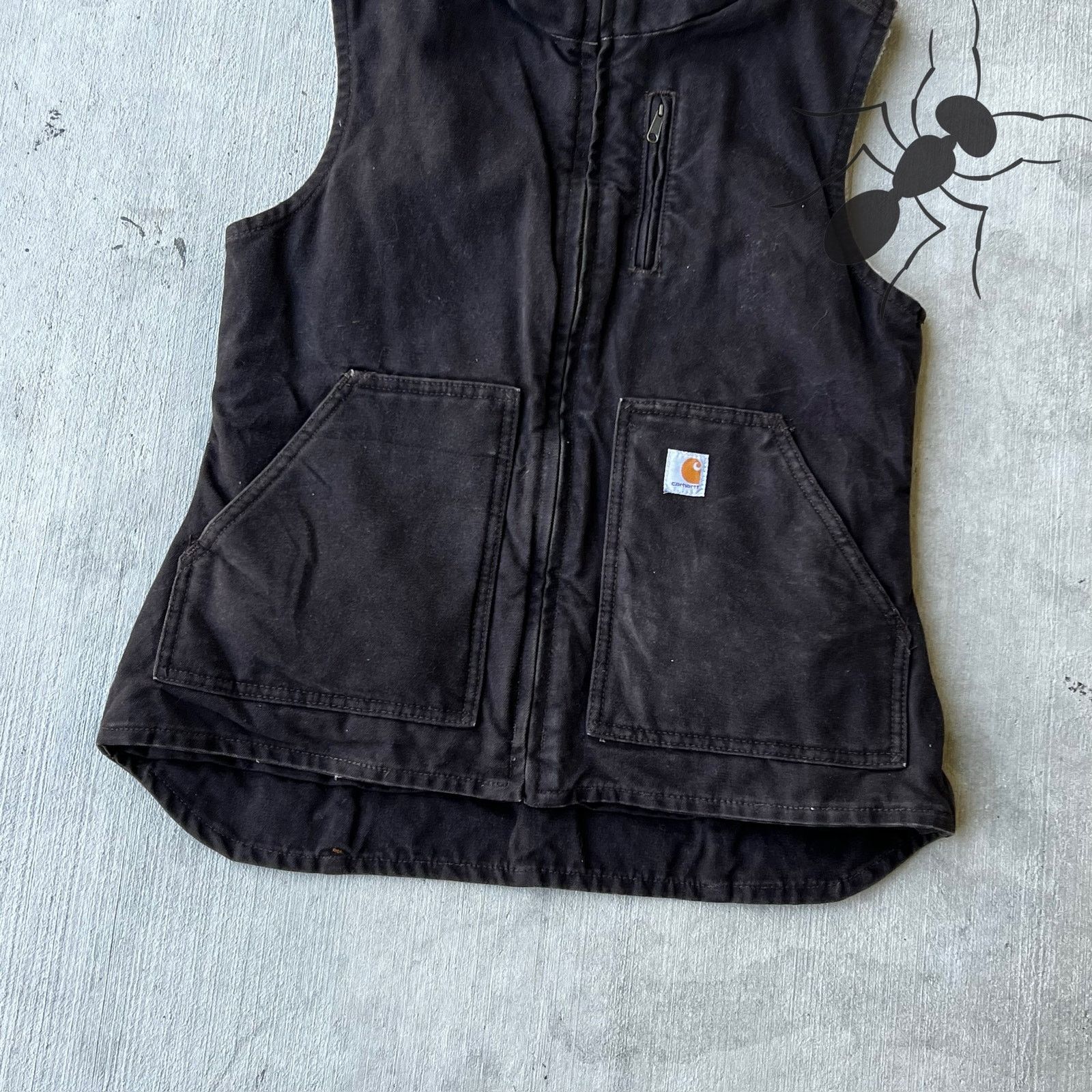 Carhartt × Vintage Carhartt WOMENS WV001 DKB brown work wear vest Size US S / EU 44-46 / 1 - 2 Thumbnail