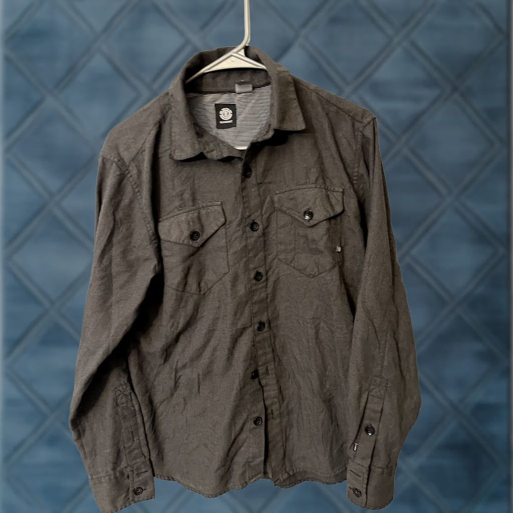 Element Element Shirt Men's Size S Dark Gray Long Sleeve Button Front Size US S / EU 44-46 / 1 - 1 Thumbnail