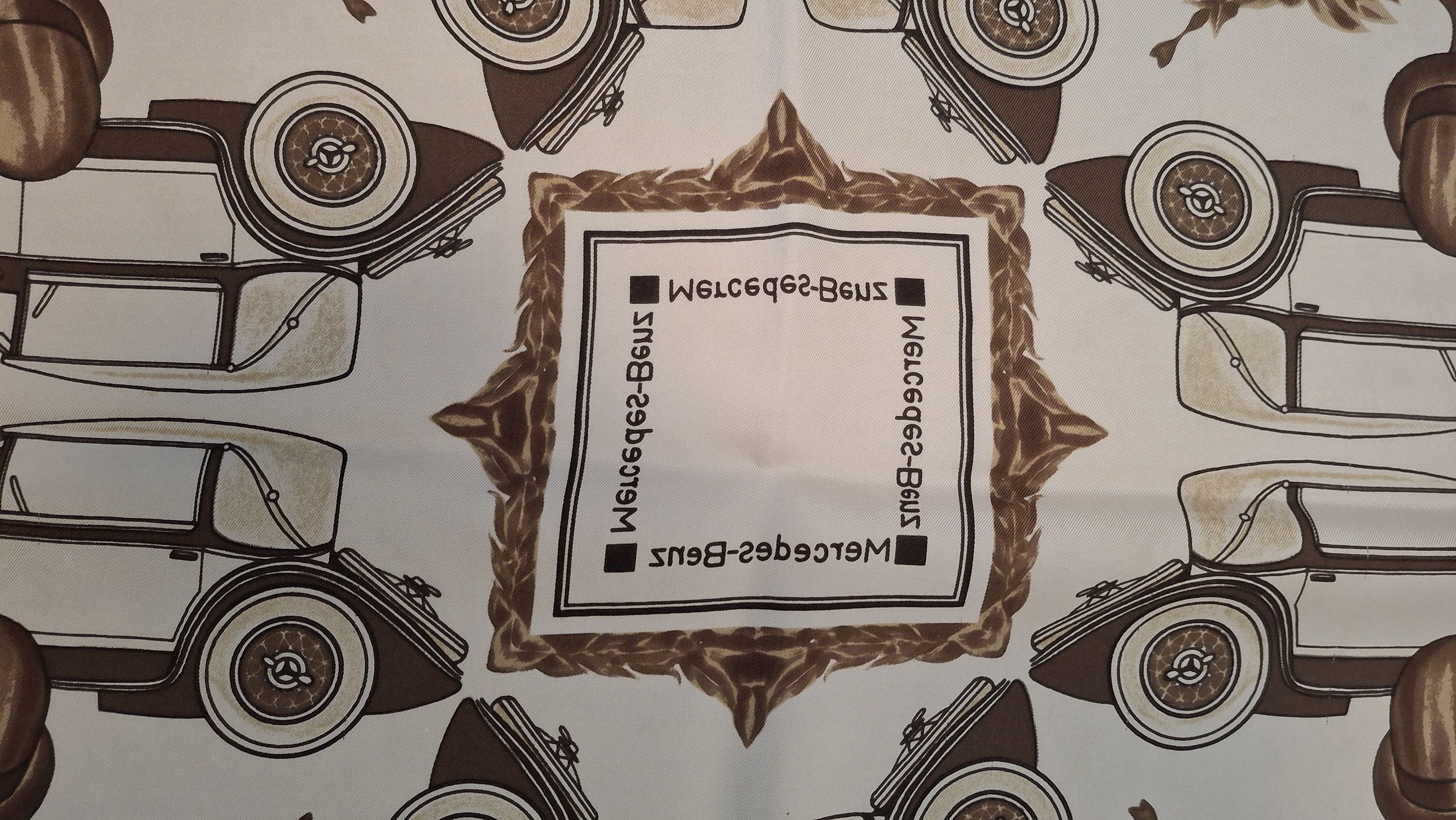Mercedes-Benz ​Vintage Mercedes-Benz Silk Scarf - Retro Car Print Size ONE SIZE - 3 Thumbnail