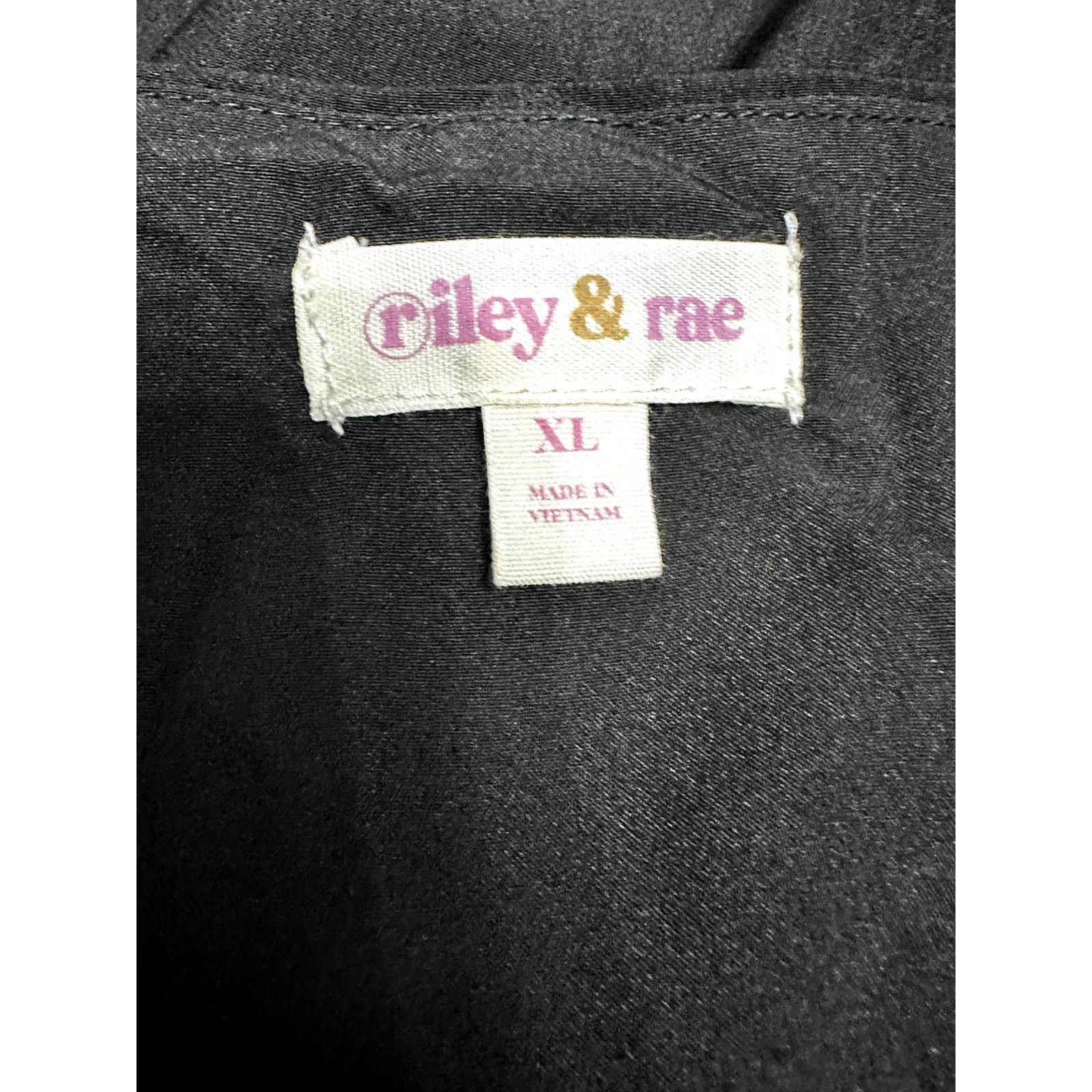 Other Riley & Rae Peplum Blouse Knot Front 1/2Sleeves Black XL NWT Size XL / US 12-14 / IT 48-50 - 9 Thumbnail