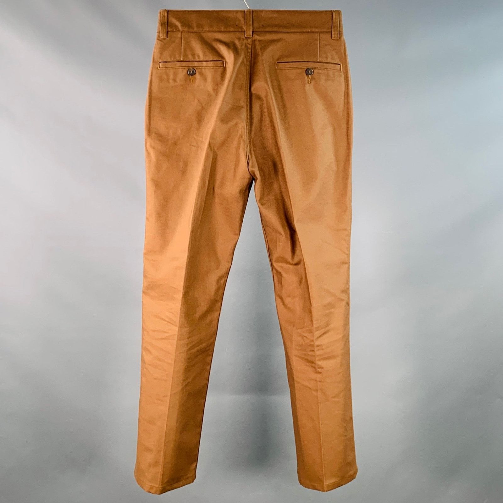 AMI Size M Brown Twill Cotton Tapered Casual Pants Size US 29 - 2 Thumbnail