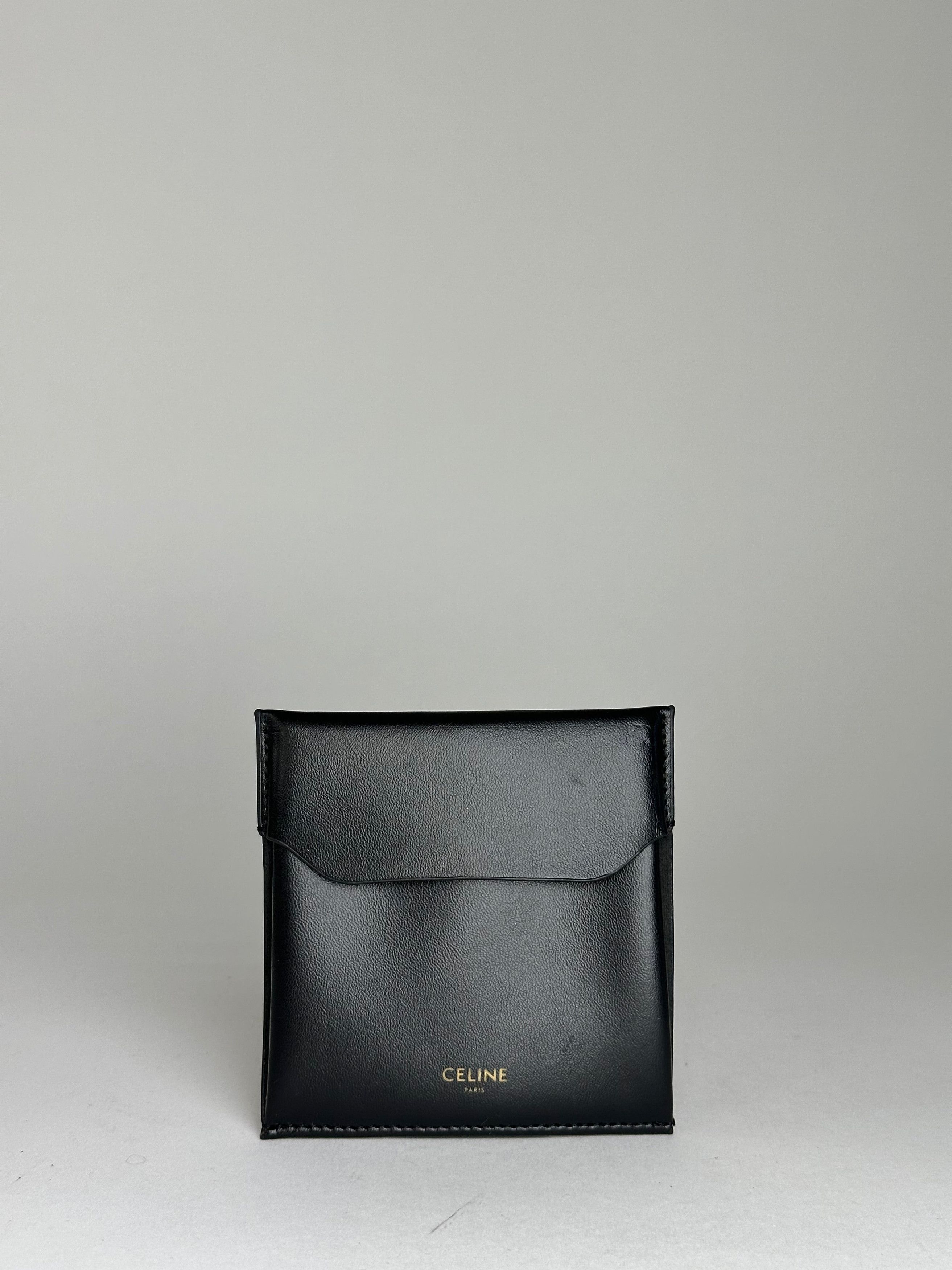 Celine Leather Flat Pouch Black Size ONE SIZE - 1 Thumbnail