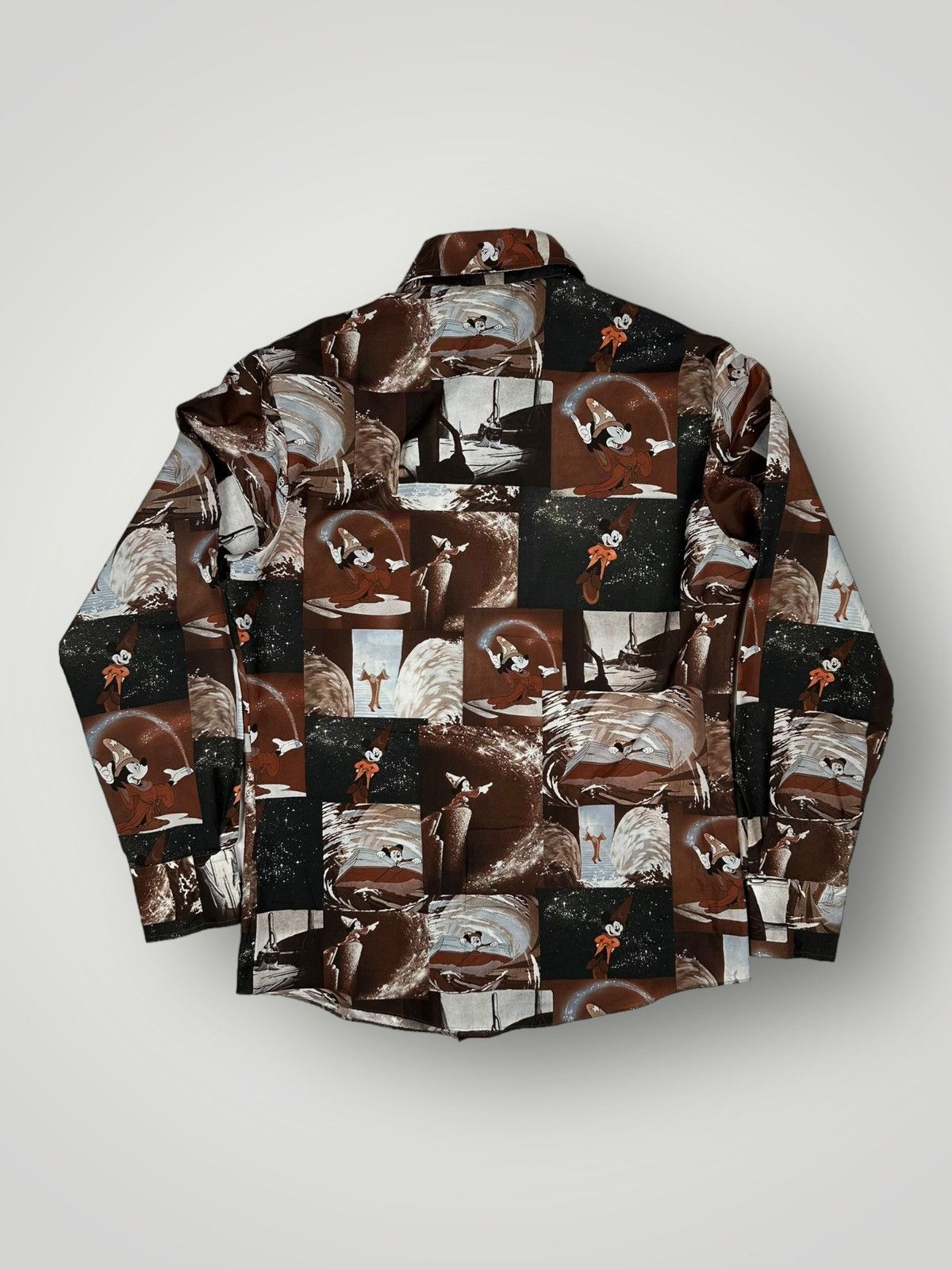 Kennington Ltd. × Vintage Vintage 70s Kennington Disney Disco Shirt Fantasia Mickey Size US S / EU 44-46 / 1 - 4 Thumbnail