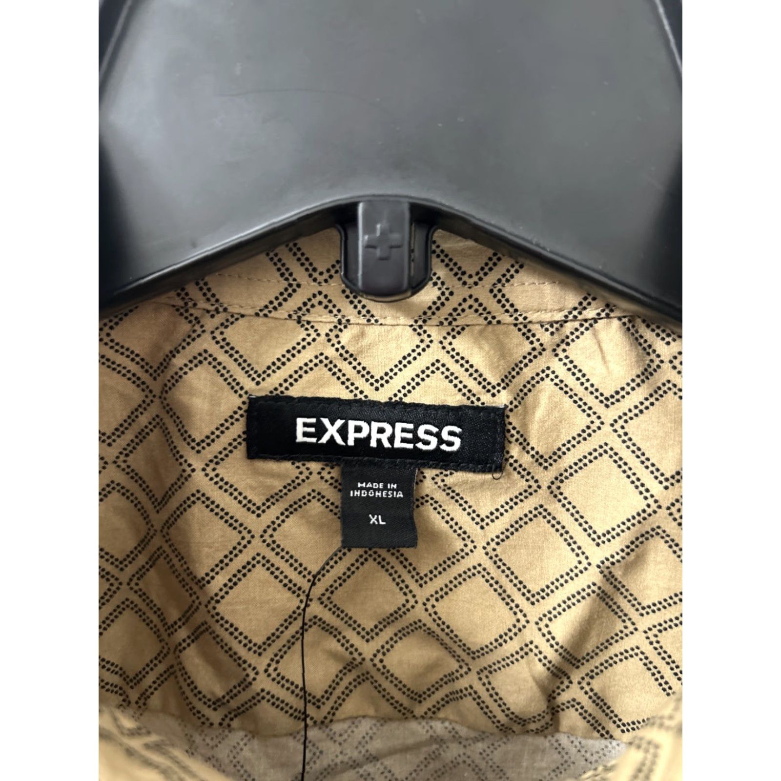 Express Express Shirt Mens XL Brown Geometric Button-Down Long Sleeve NWT Retail 0 Size US XL / EU 56 / 4 - 6 Thumbnail