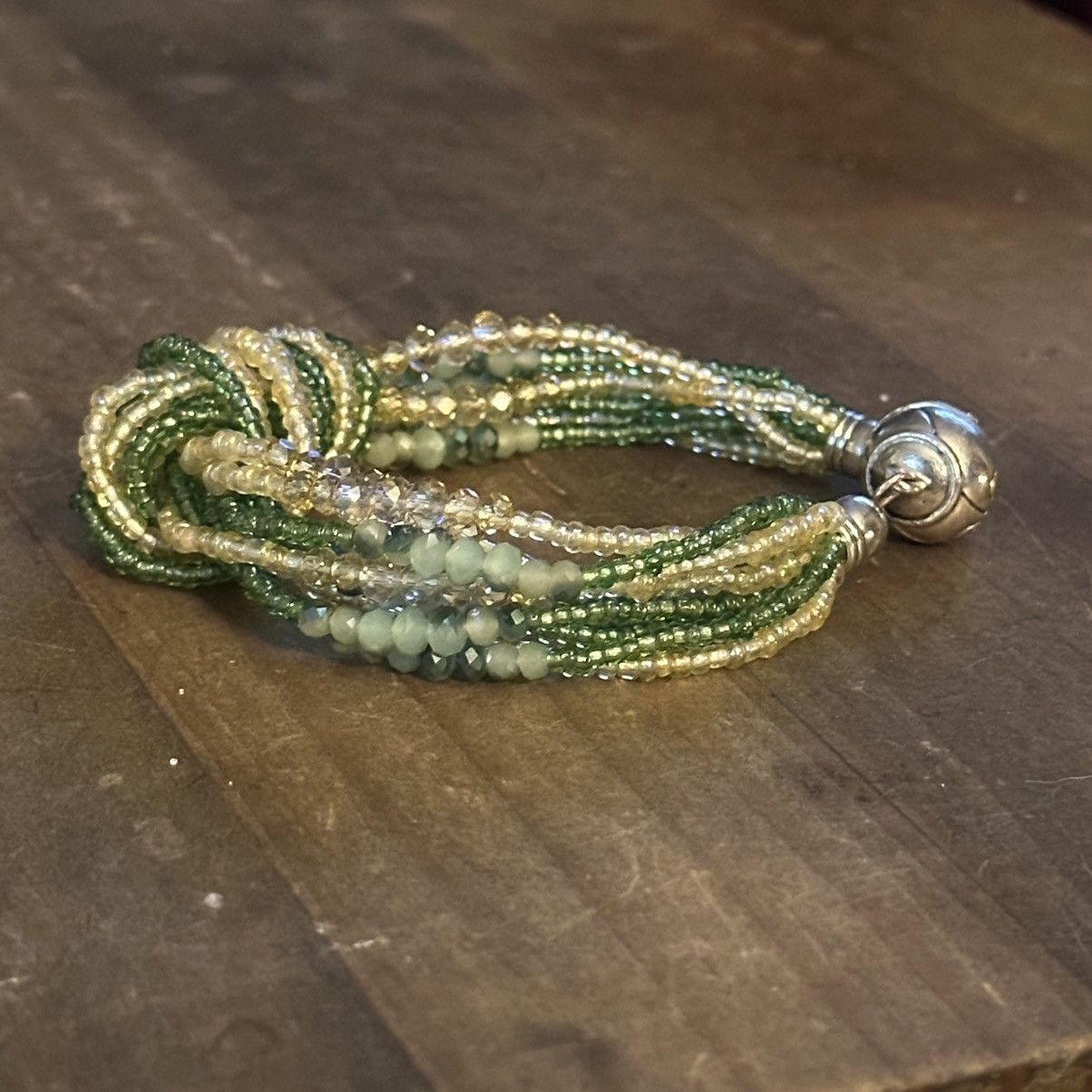 Other Twisted green and yellow seed bead bracelet Size ONE SIZE - 7 Thumbnail