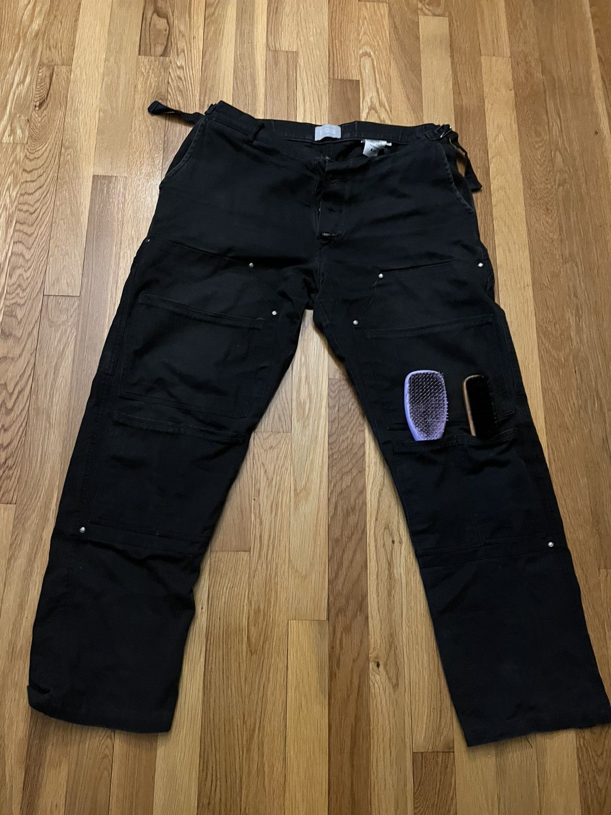 Japanese Brand Kraftwork Aint Eazy Double Knee Multipocket Pants Size US 34 / EU 50 - 7 Thumbnail