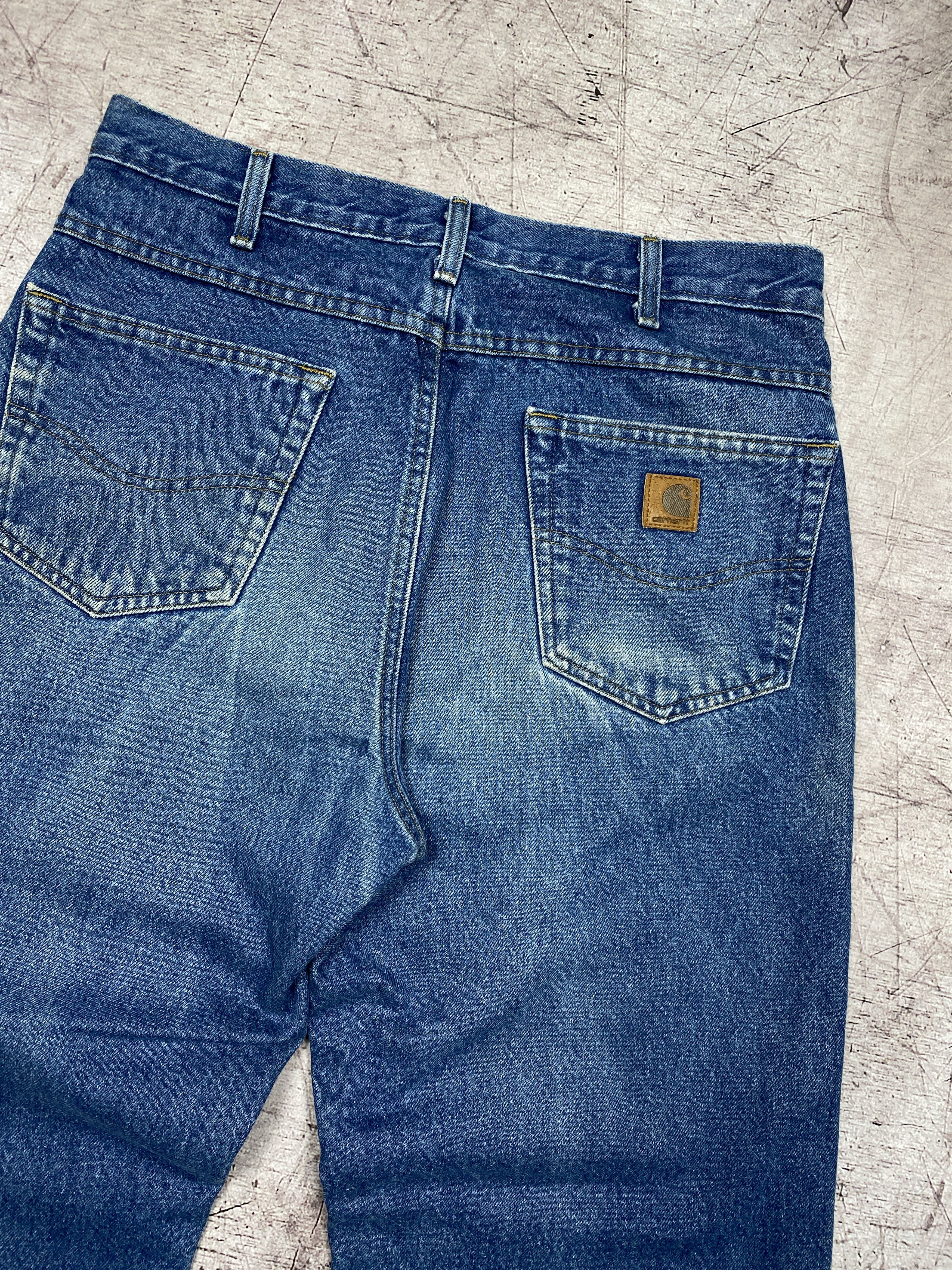 Carhartt × Vintage Carhartt 90s Vintage Mens Denim Pants Jeans Size US 33 - 2 Thumbnail