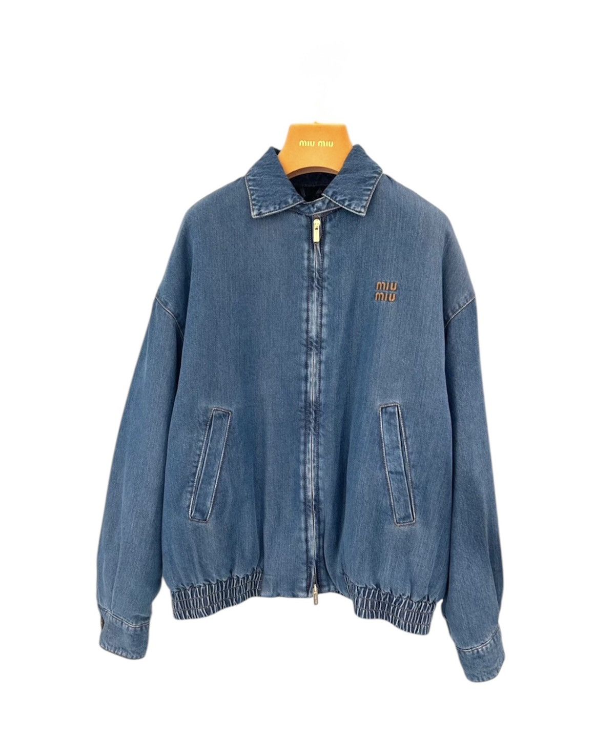 Miu Miu Miu Miu Navy Denim Down Jacket Size XS / US 0-2 / IT 36-38 - 1 Thumbnail
