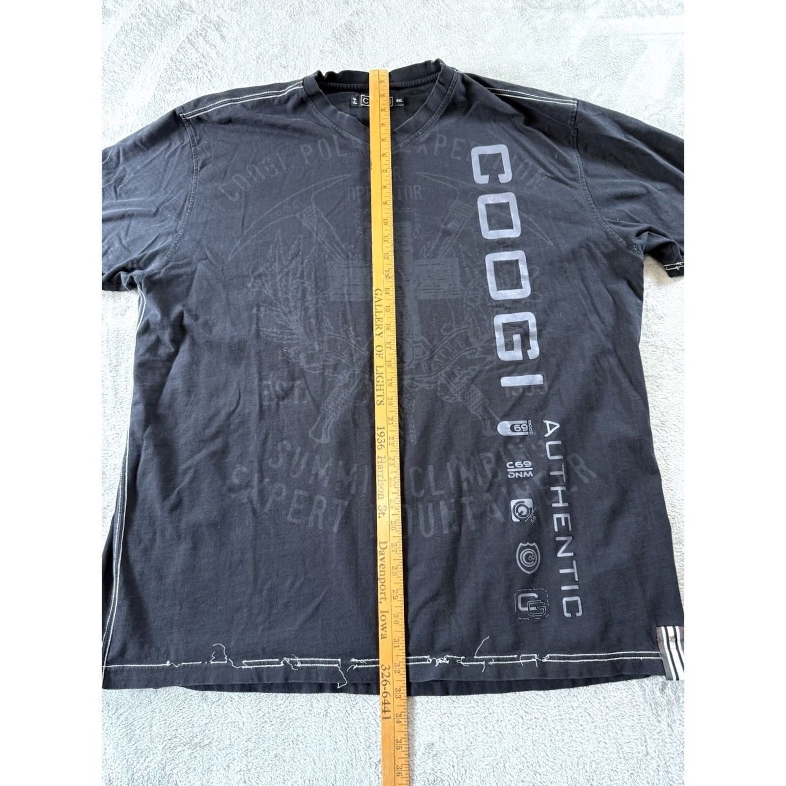 Coogi VINTAGE COOGI 4XL MENS BLACK T SHIRT Y2K HIP HOP METAL 90S Size US XXL / EU 58 / 5 - 3 Thumbnail