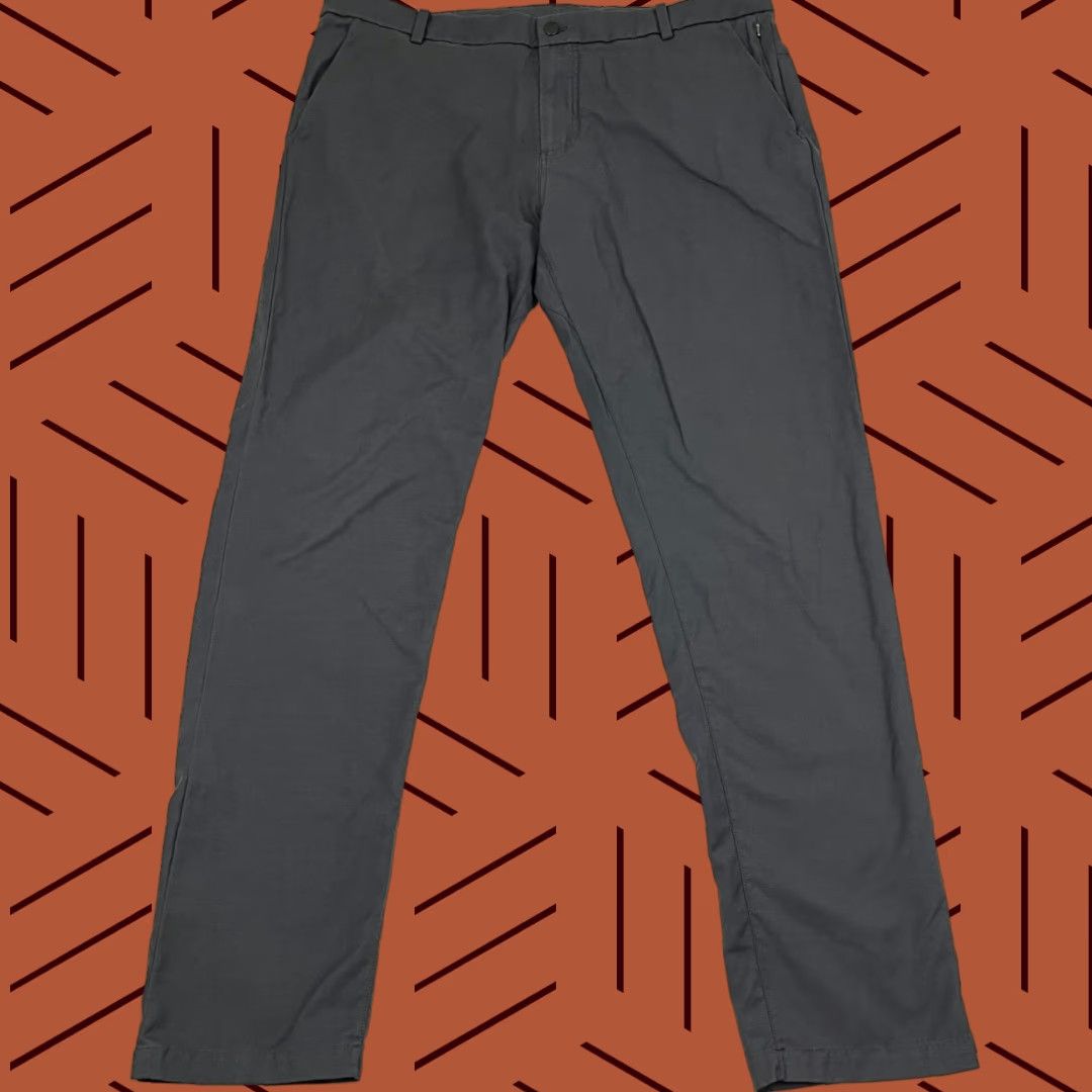 Lululemon Lululemon Pants Mens Classic Fit ABC 40 x 35 Gray Chino 5-Pocket Travel Office Golf Regular/Big & Tall Size US 40 / EU 56 - 1 Thumbnail