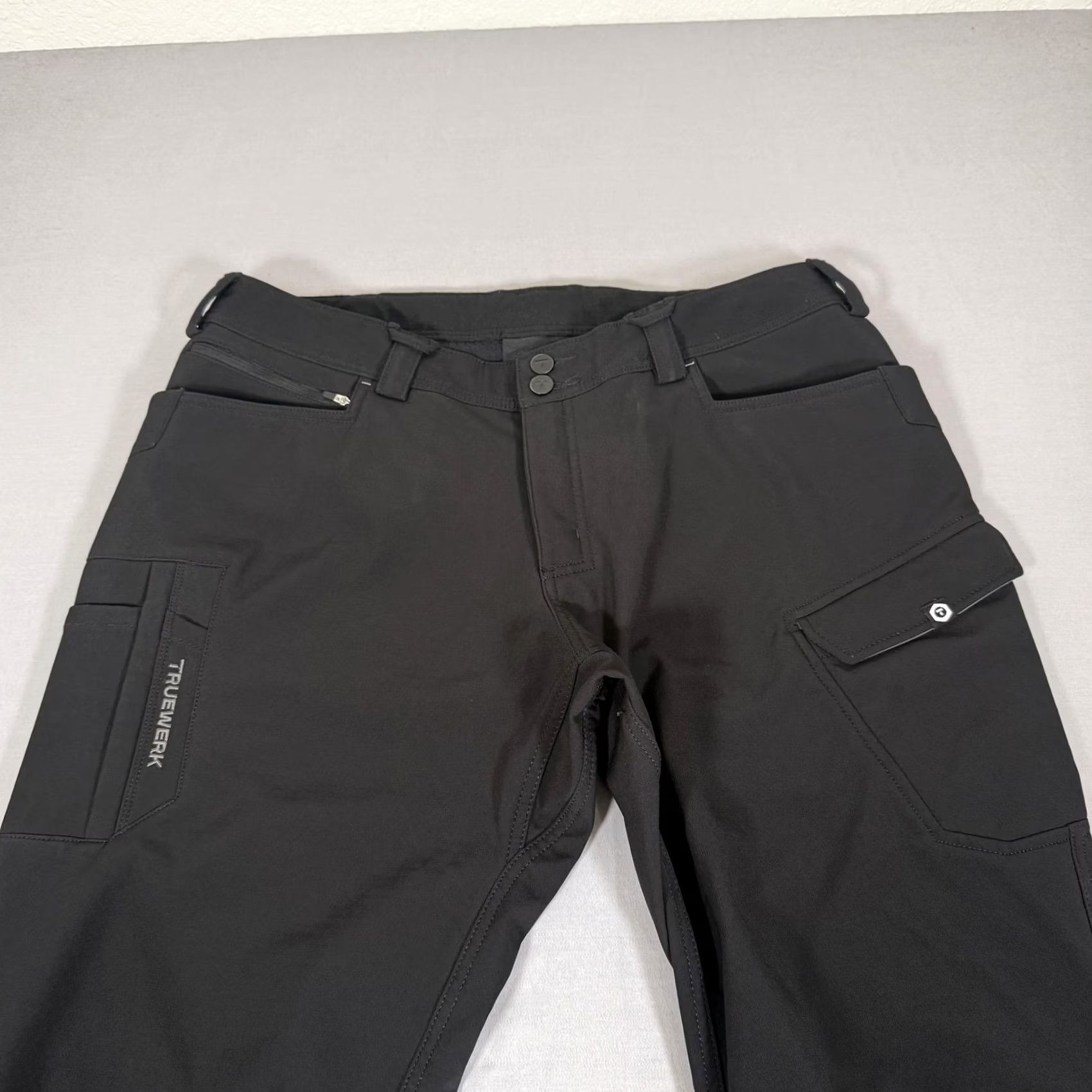 Vintage Truewerk Pants Mens 38x32 Black T3 Werkpant Cargo Fleece Lined Stretch Workwear Size US 38 / EU 54 - 2 Thumbnail
