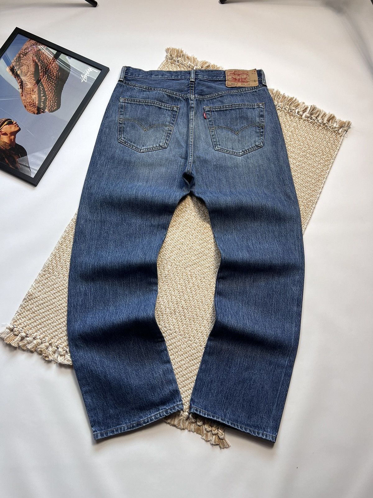 Levi's × Vintage Vintage 90s Levi's 501 Washed Light Blue Denim Jeans 36x30 Size US 36 / EU 52 - 1 Thumbnail