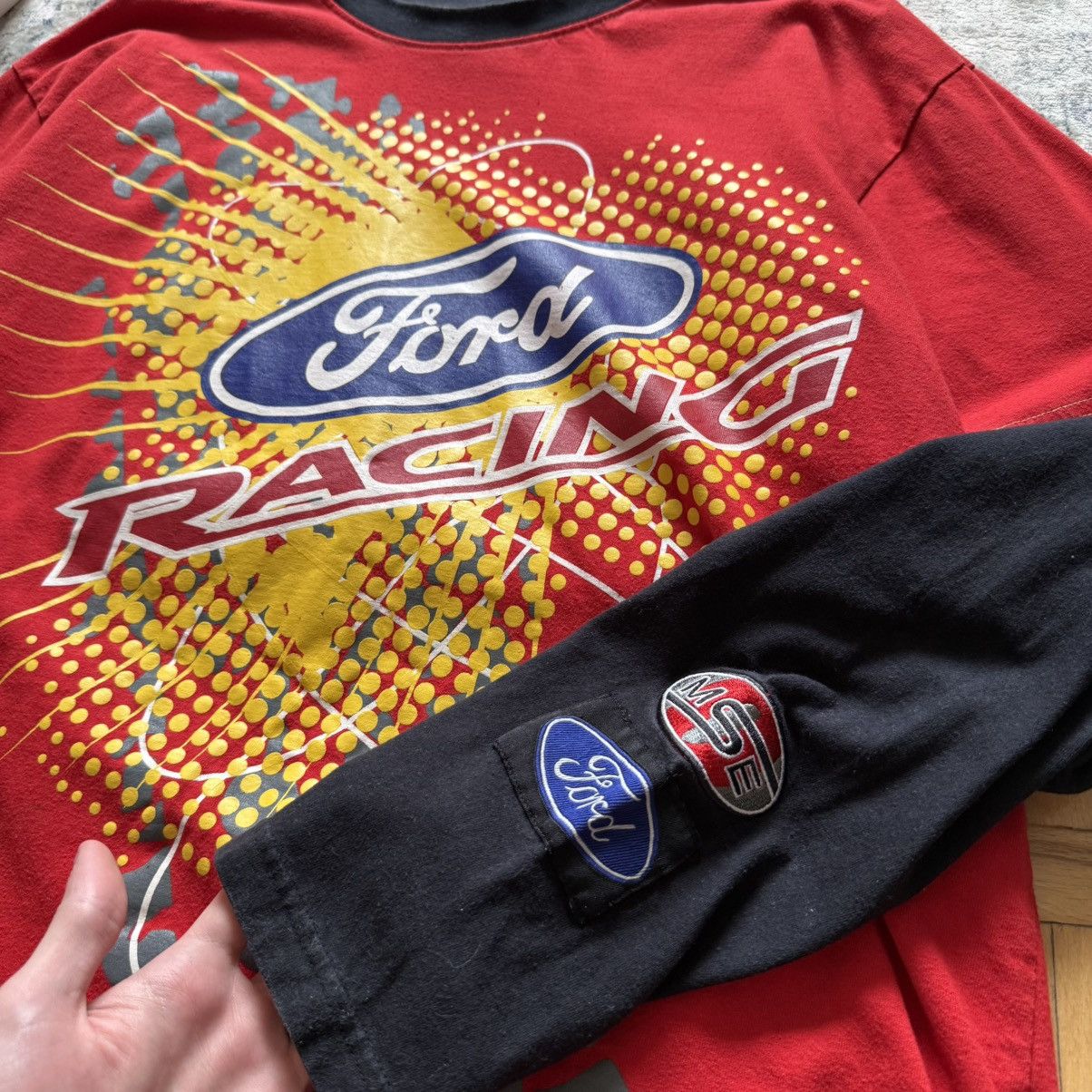Ford 📌 Crazy Vintage Ford Racing Y2K Graphic 00s Longslevee Size US L / EU 52-54 / 3 - 10 Thumbnail