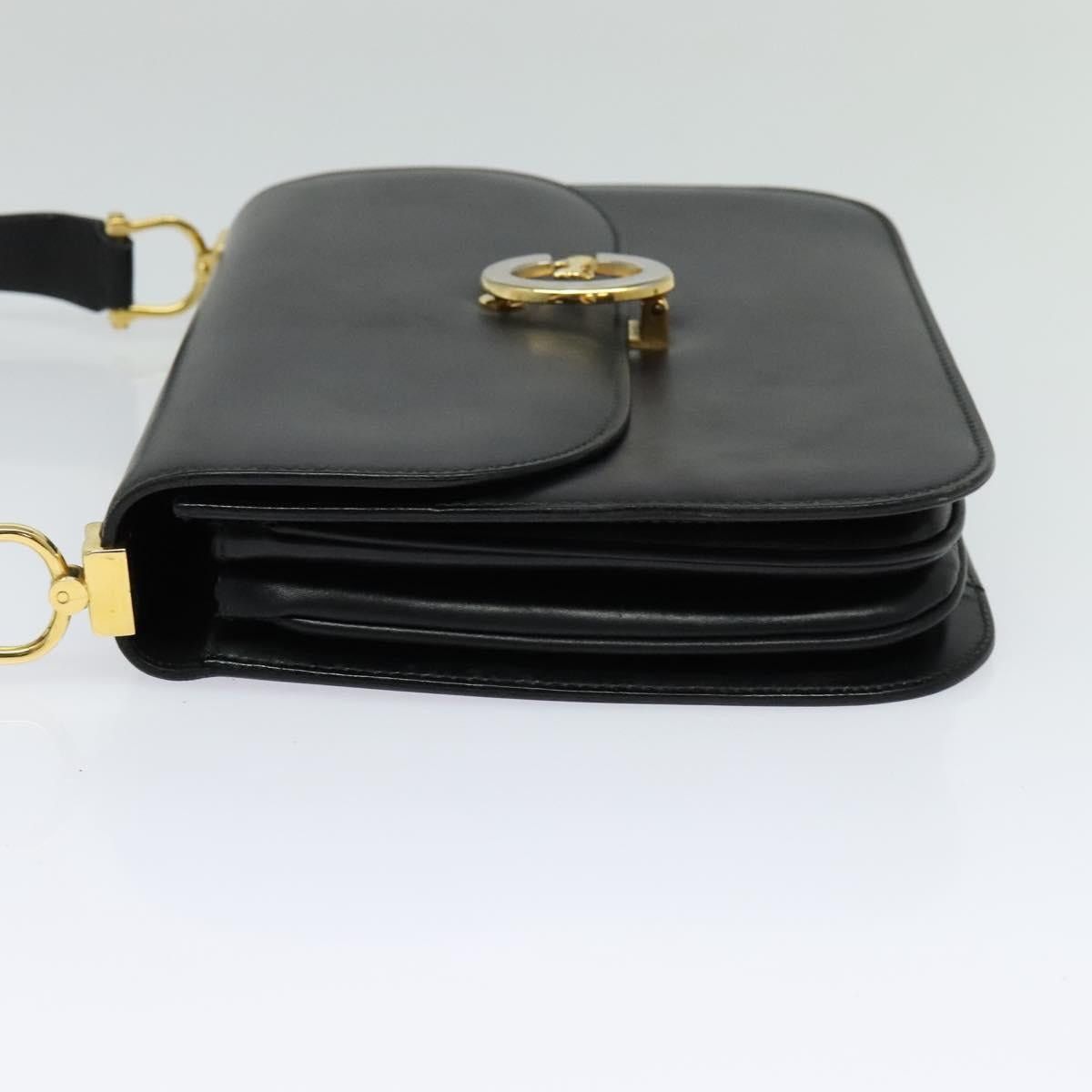 Celine CELINE Shoulder Bag Leather Black Gold Size ONE SIZE - 4 Thumbnail