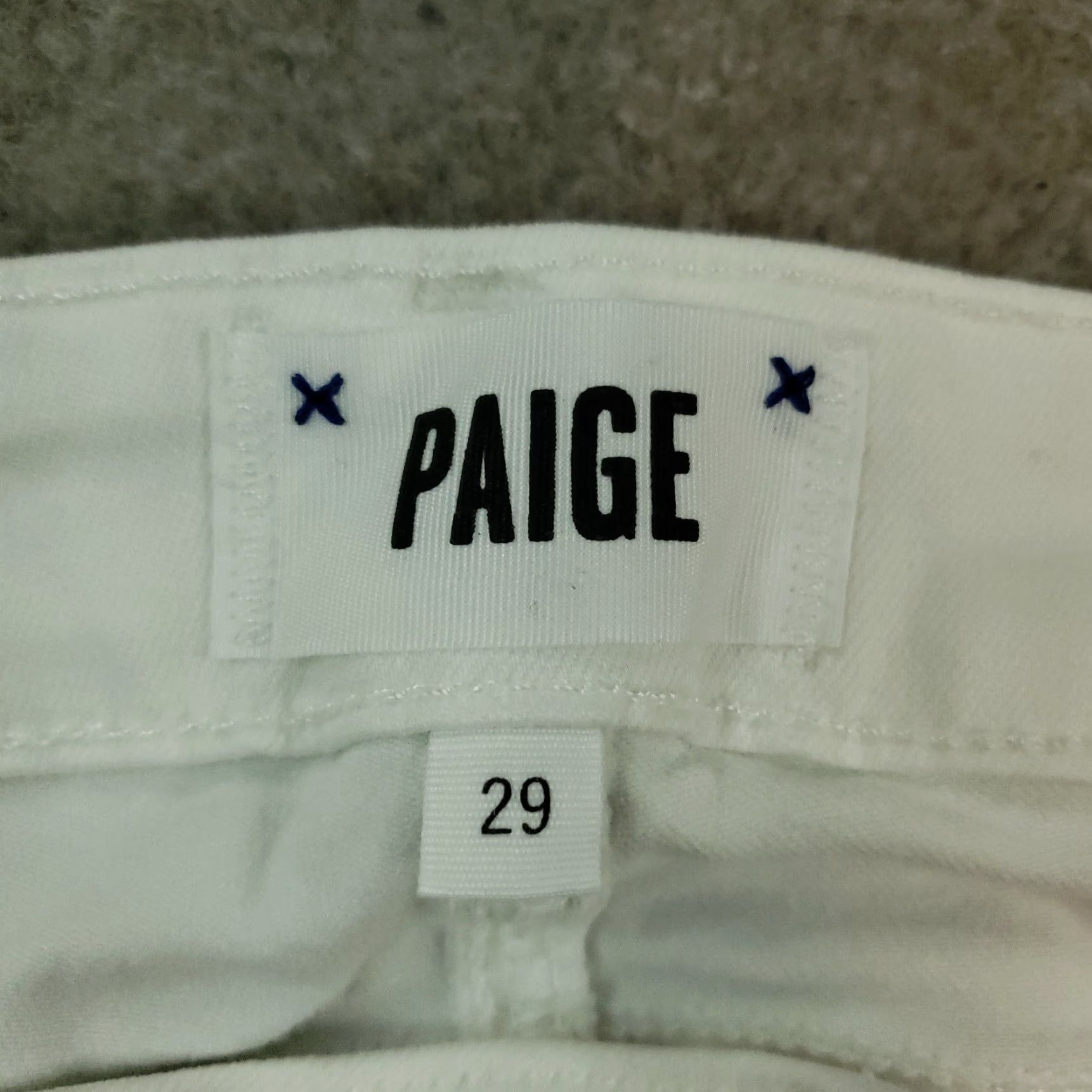 Paige Paige Jeans Womens White Denim Skinny Kylie Crop Stretch 29x25 Size 29" - 6 Thumbnail