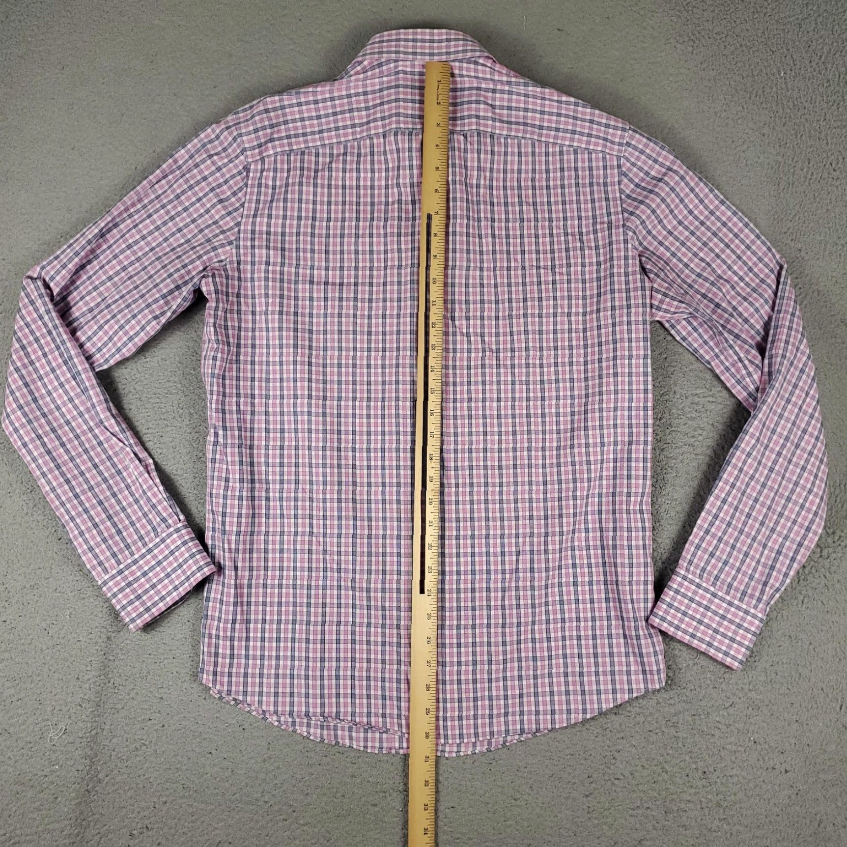 UNTUCKit UNTUCKit Shirt Mens LT Big & Tall Pink Blue Check Slim Fit Wrinkle Free Size US L / EU 52-54 / 3 - 3 Thumbnail