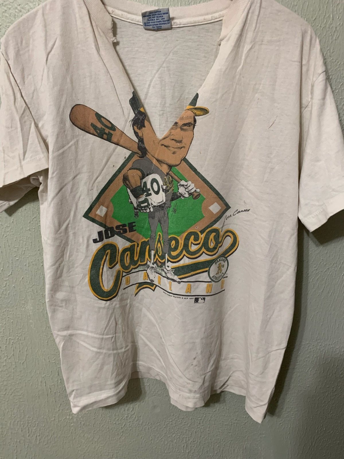Vintage Vintage Jose Canseco Oakland T-Shitt Size US M / EU 48-50 / 2 - 1 Thumbnail