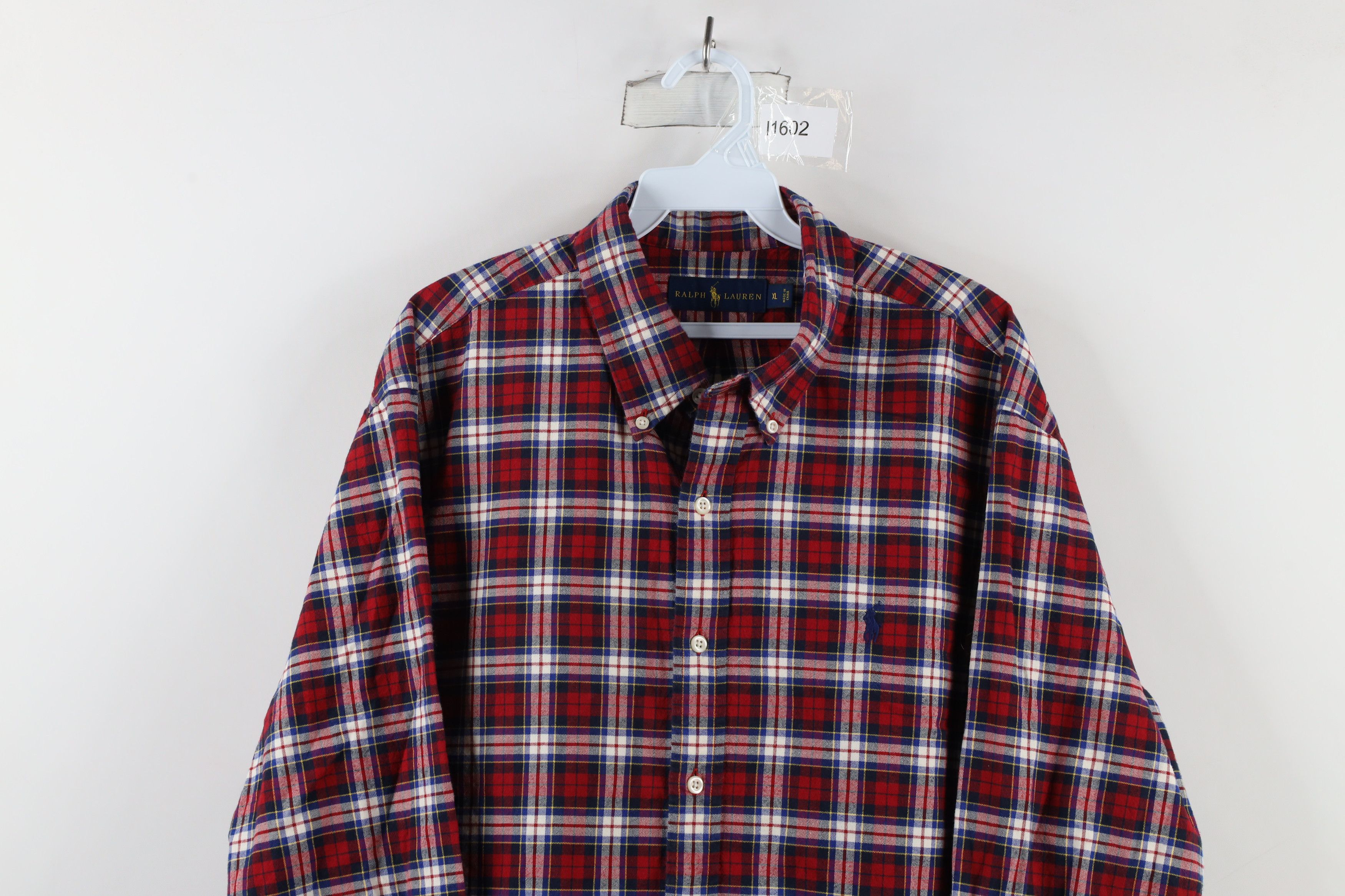 Ralph Lauren × Vintage Vintage Ralph Lauren Collared Button Down Shirt Plaid Size US XL / EU 56 / 4 - 2 Thumbnail