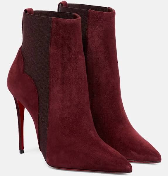 Chelsea Chick Suede Ankle Boots Bordeaux