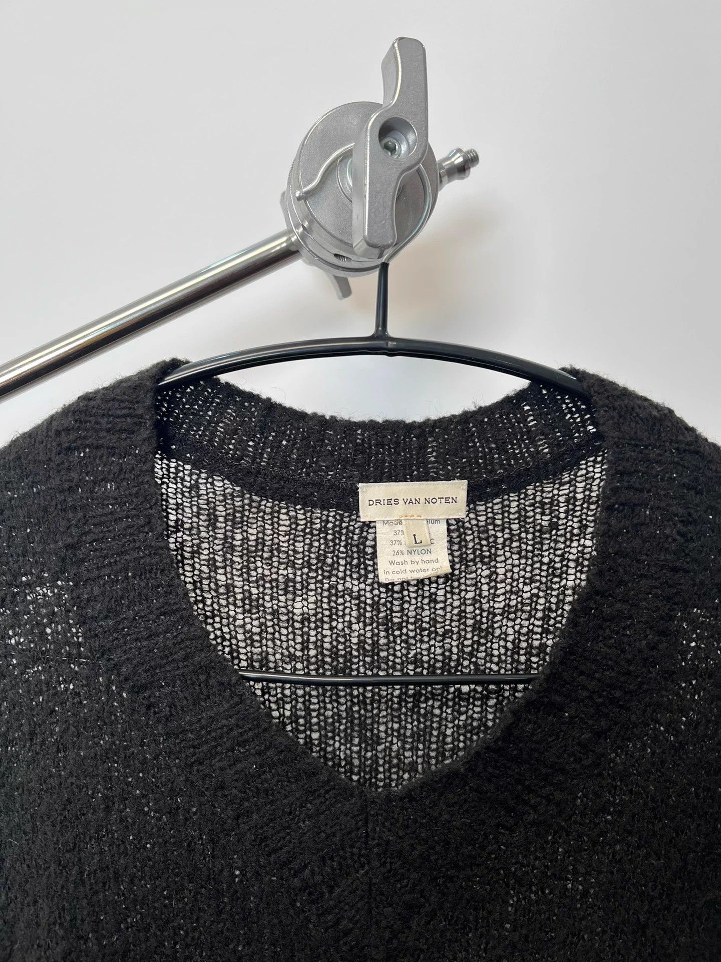 Dries Van Noten Dries Van Noten V-neck wool blend classic sweater Size L / US 10 / IT 46 - 3 Thumbnail
