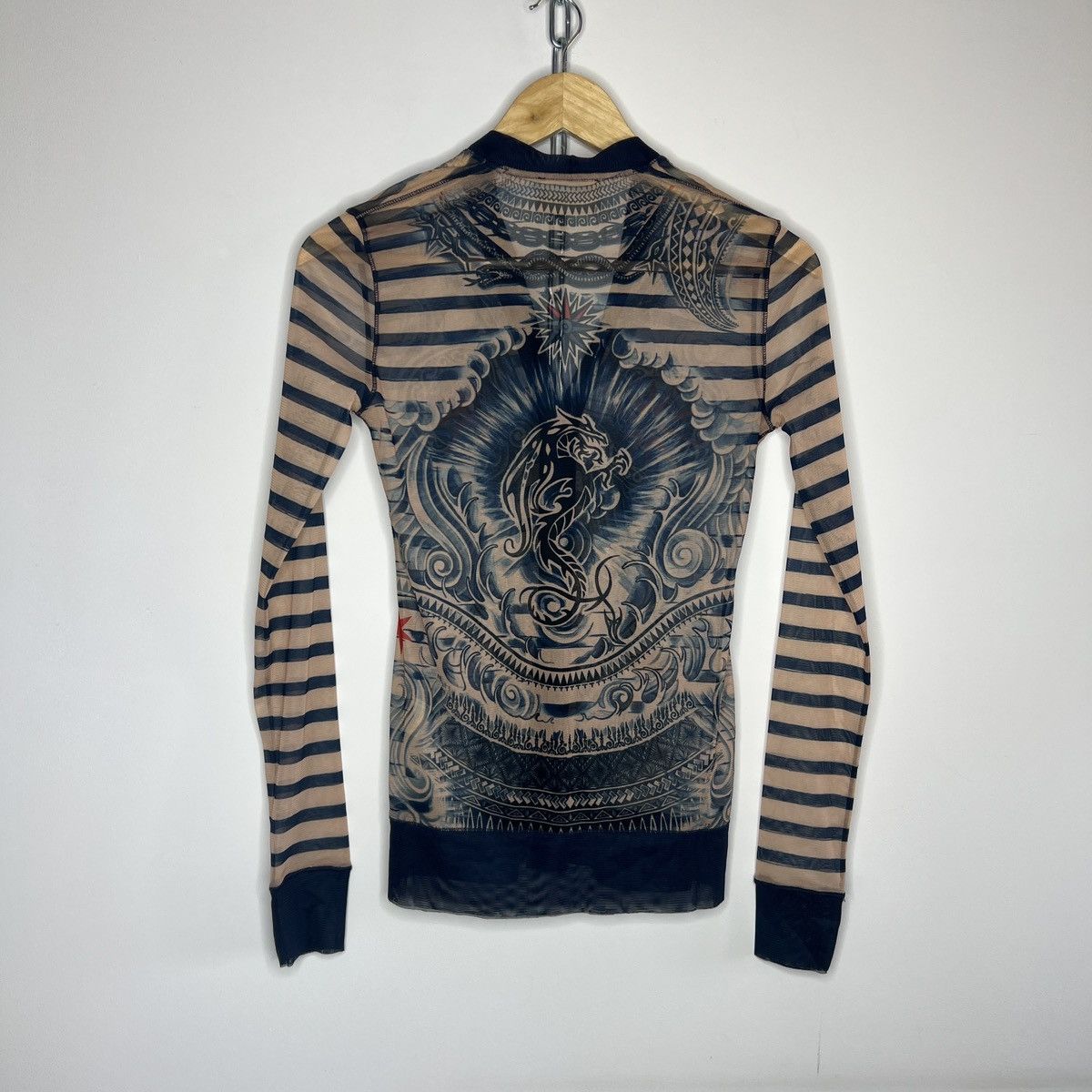 Jean Paul Gaultier Jean Paul Gaultier JPG Mesh Top Cardigan Tattoo Multicolor Size S / US 4 / IT 40 - 6 Thumbnail