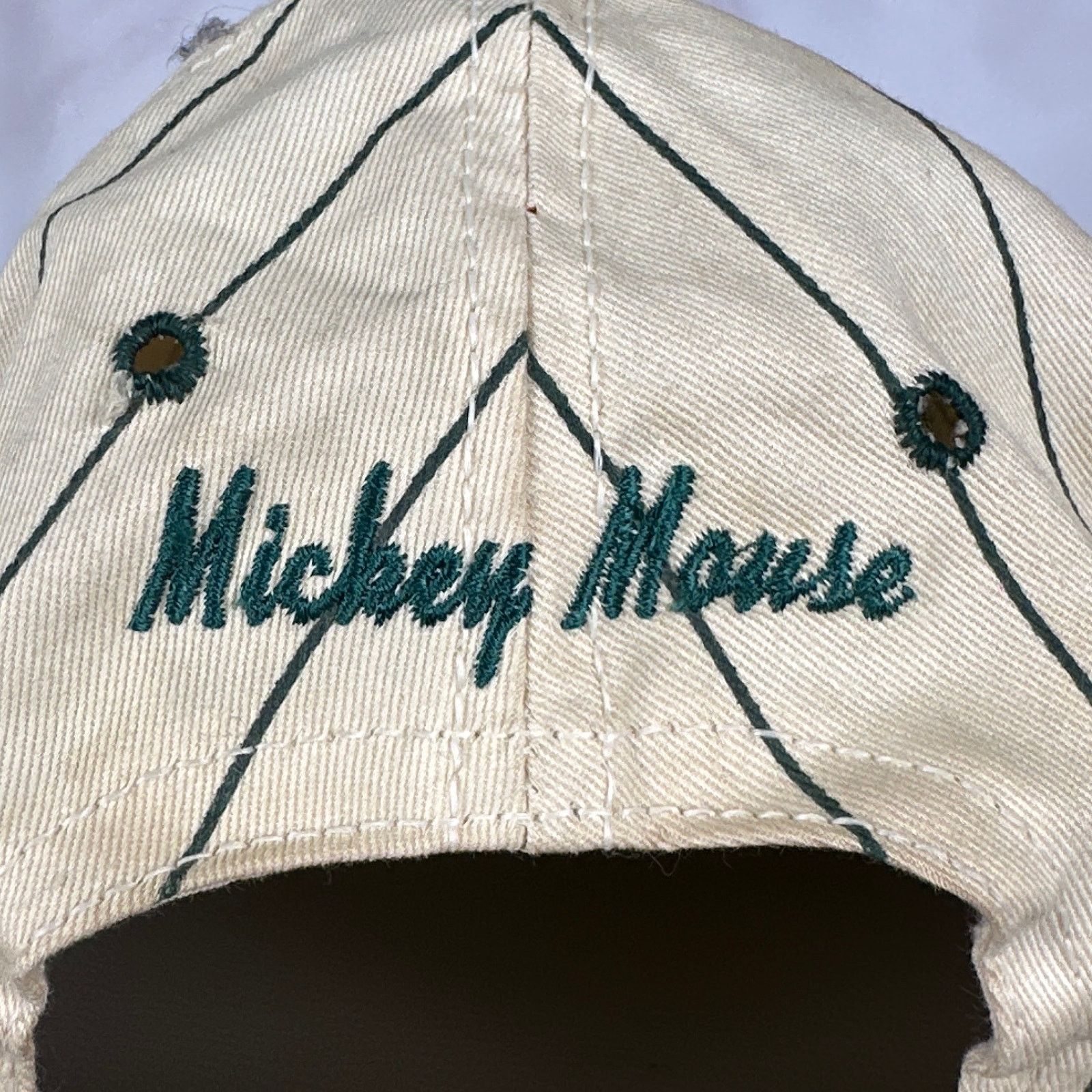 Disney Vintage Mickey Mouse Pinstripe Baseball Cap Size ONE SIZE - 5 Thumbnail