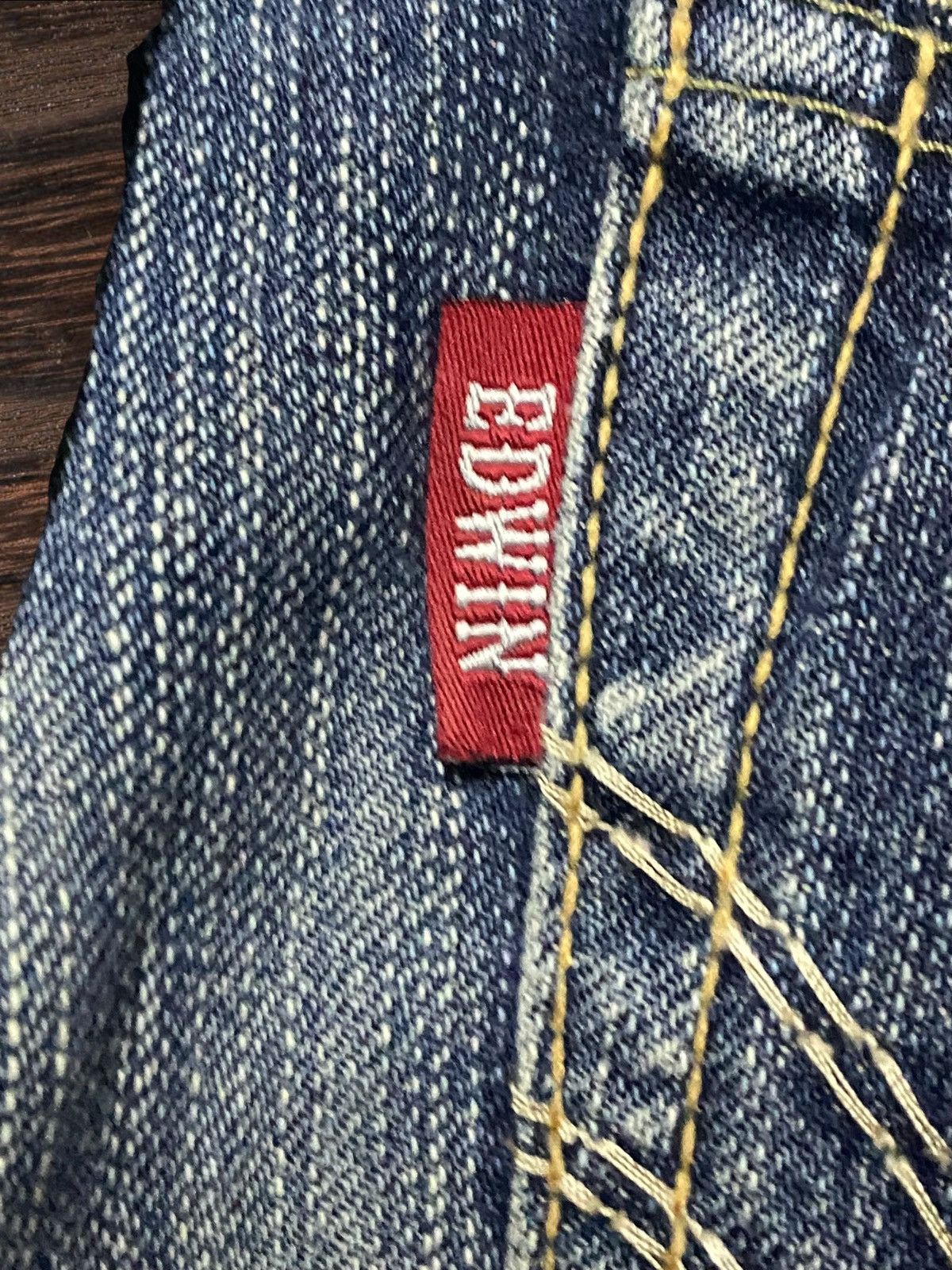 Junya Watanabe Vintage Japanese Brand Edwin 424XV Heavy Faded Baggy Jeans Size US 37 - 11 Thumbnail