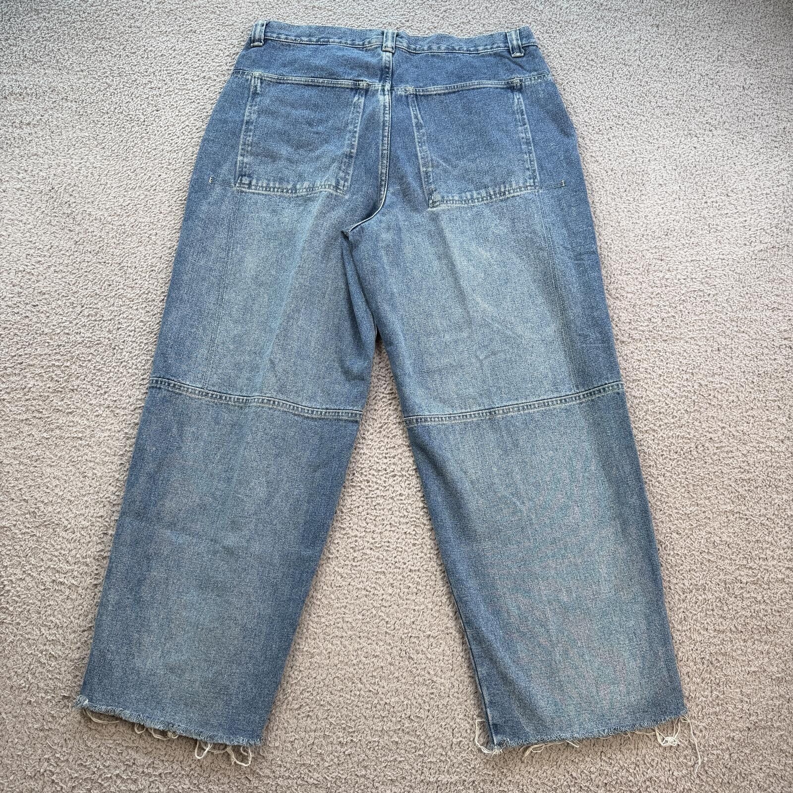 Other Vintage Y2K Utility Wide Leg Baggy Carpenter Jeans Men 38x30 Size US 38 / EU 54 - 2 Thumbnail