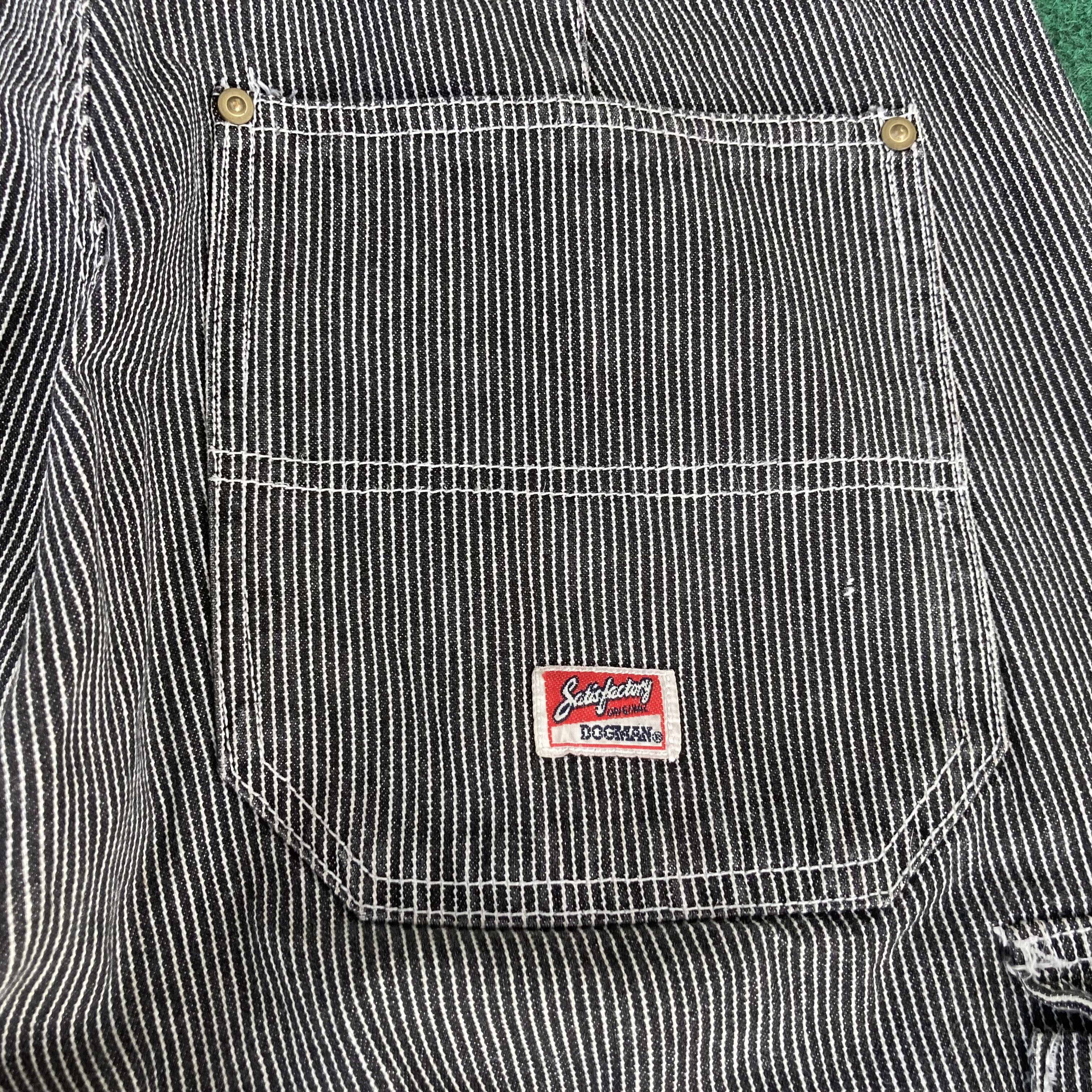 Japanese Brand Vtg Dogman Jeans Hickory Stripe Workwear Style Jeans Size US 30 / EU 46 - 11 Thumbnail