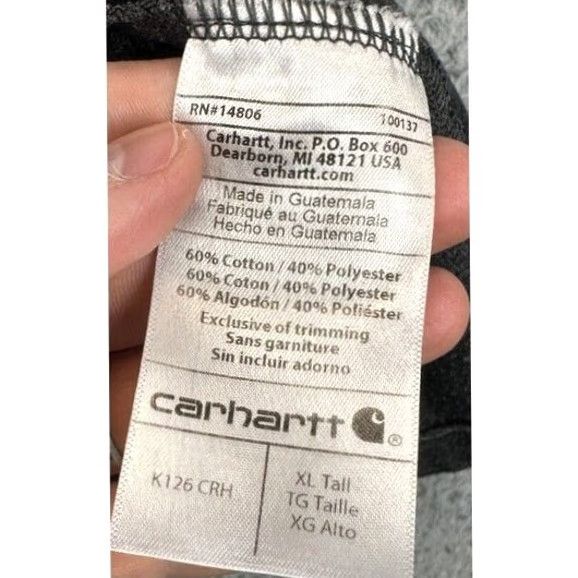 Carhartt VINTAGE Carhartt Shirt Mens XLT Tall Black Original Fit T-Shirt Work Long Sleeve Pocket Size US XL / EU 56 / 4 - 5 Thumbnail