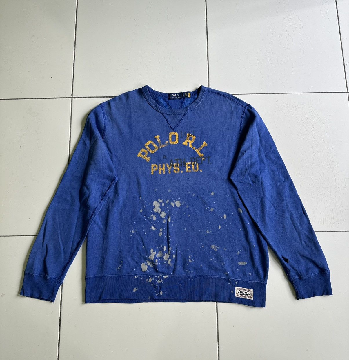 Royal blue Graphic Polo PHYS ED PANTS CREWNECK
