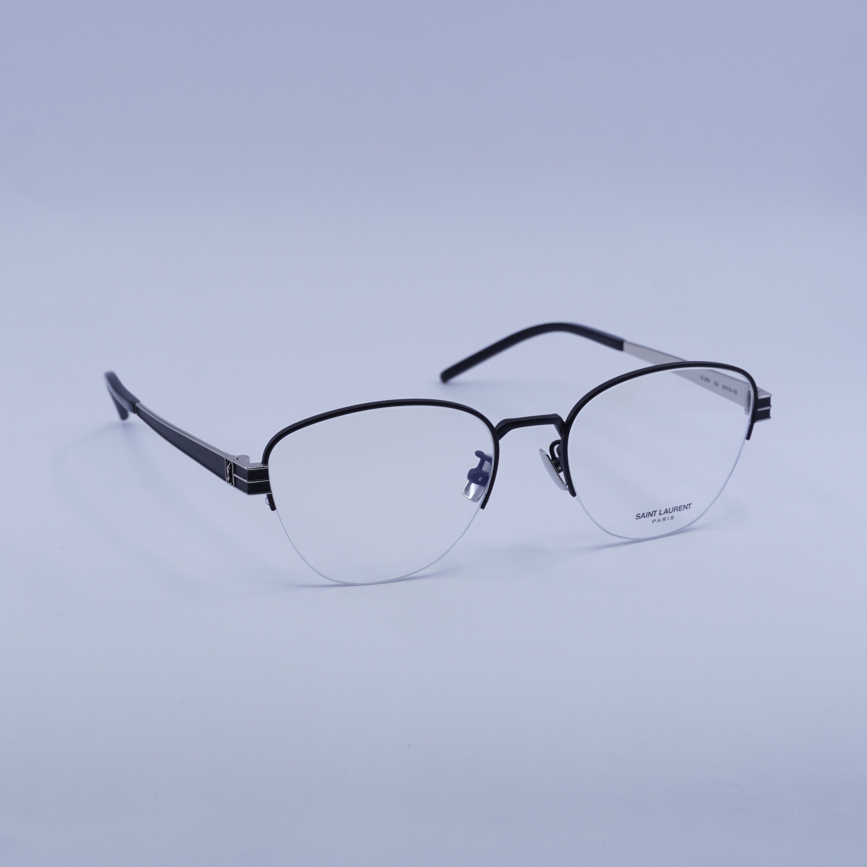 Saint Laurent Paris Saint Laurent SL M64 004 Eyeglasses Black/Silver 54mm Size ONE SIZE - 1 Thumbnail