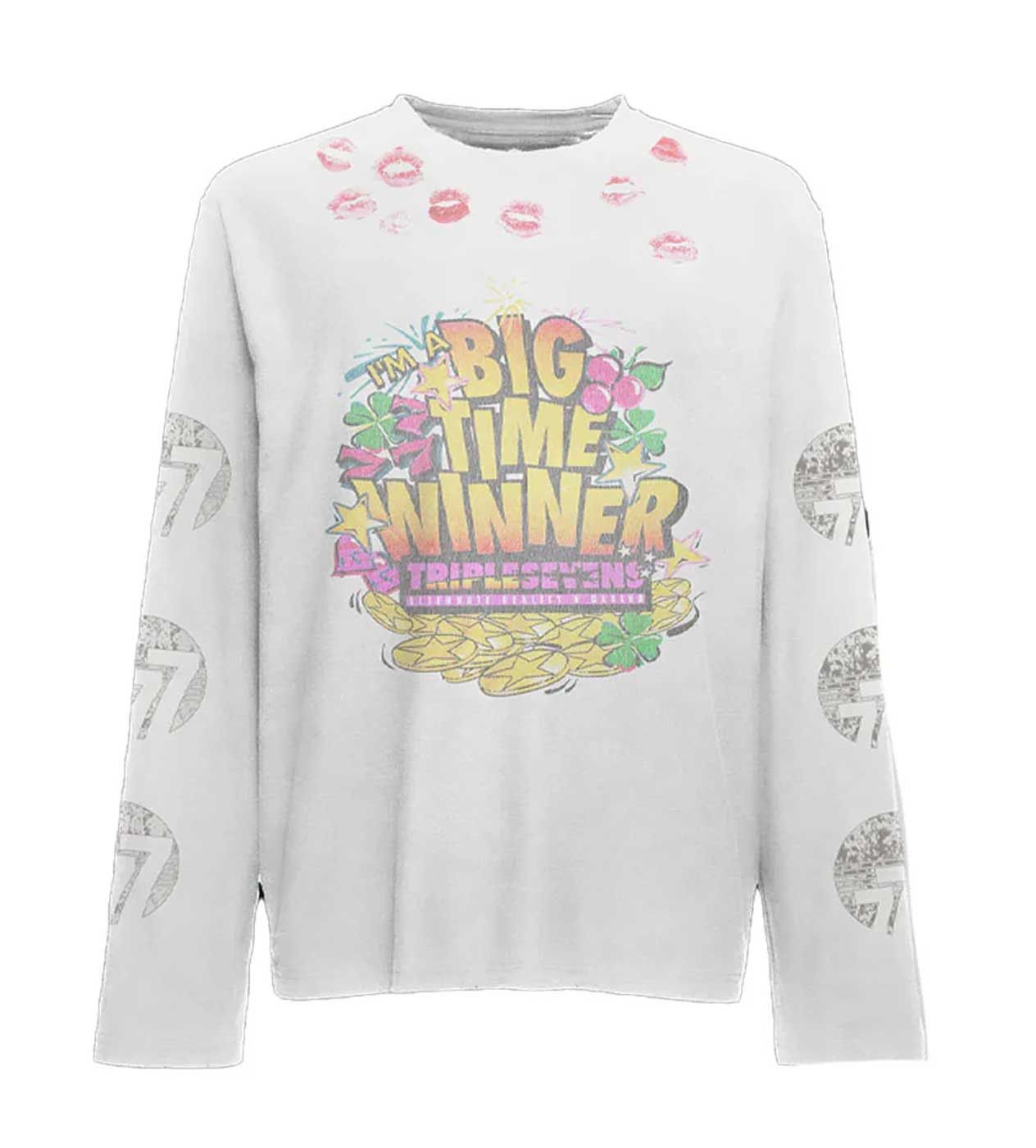 TRIPLE SEVENS Lucky Kiss L/S Tee White Size US XXL / EU 58 / 5 - 1 Thumbnail