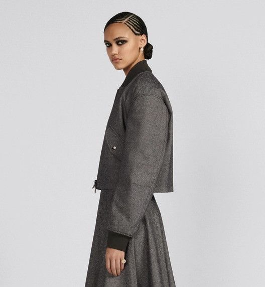 Dior o1w1db10824 Bomber Jacket in Grey Size M / US 6-8 / IT 42-44 - 4 Thumbnail