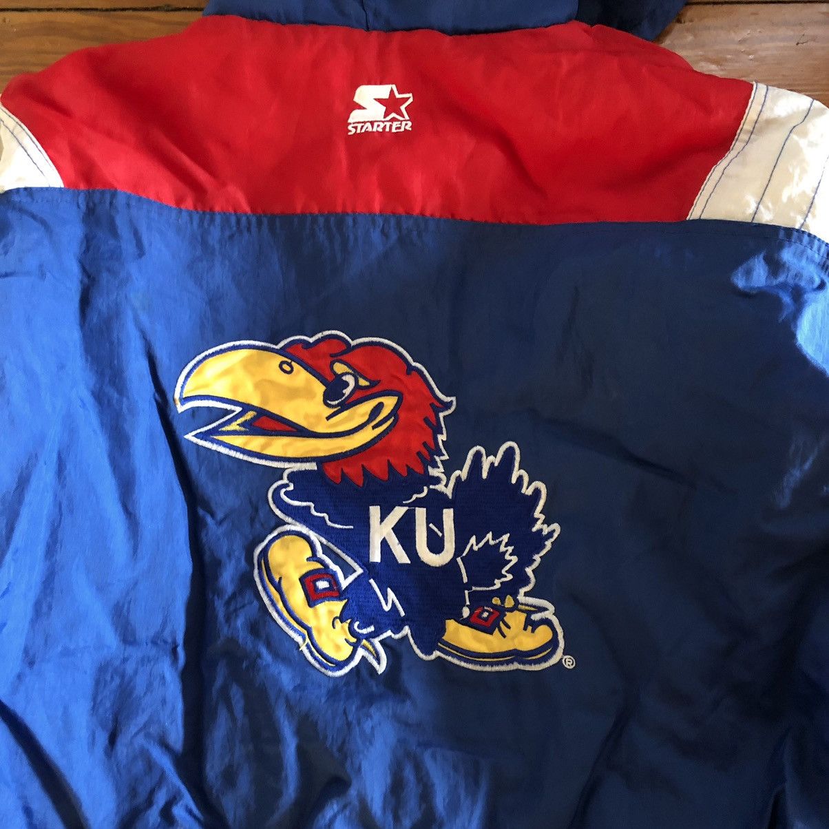 NCAA × Starter × Vintage Starter anorak Kansas Jayhawks 90s puffer jacket Size US XL / EU 56 / 4 - 7 Thumbnail