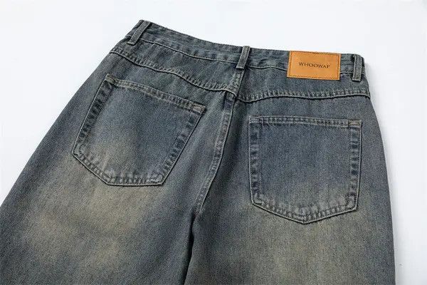 Japanese Brand Saki Retro washed trendy distressed loose versatile jeans Size US 34 / EU 50 - 5 Thumbnail